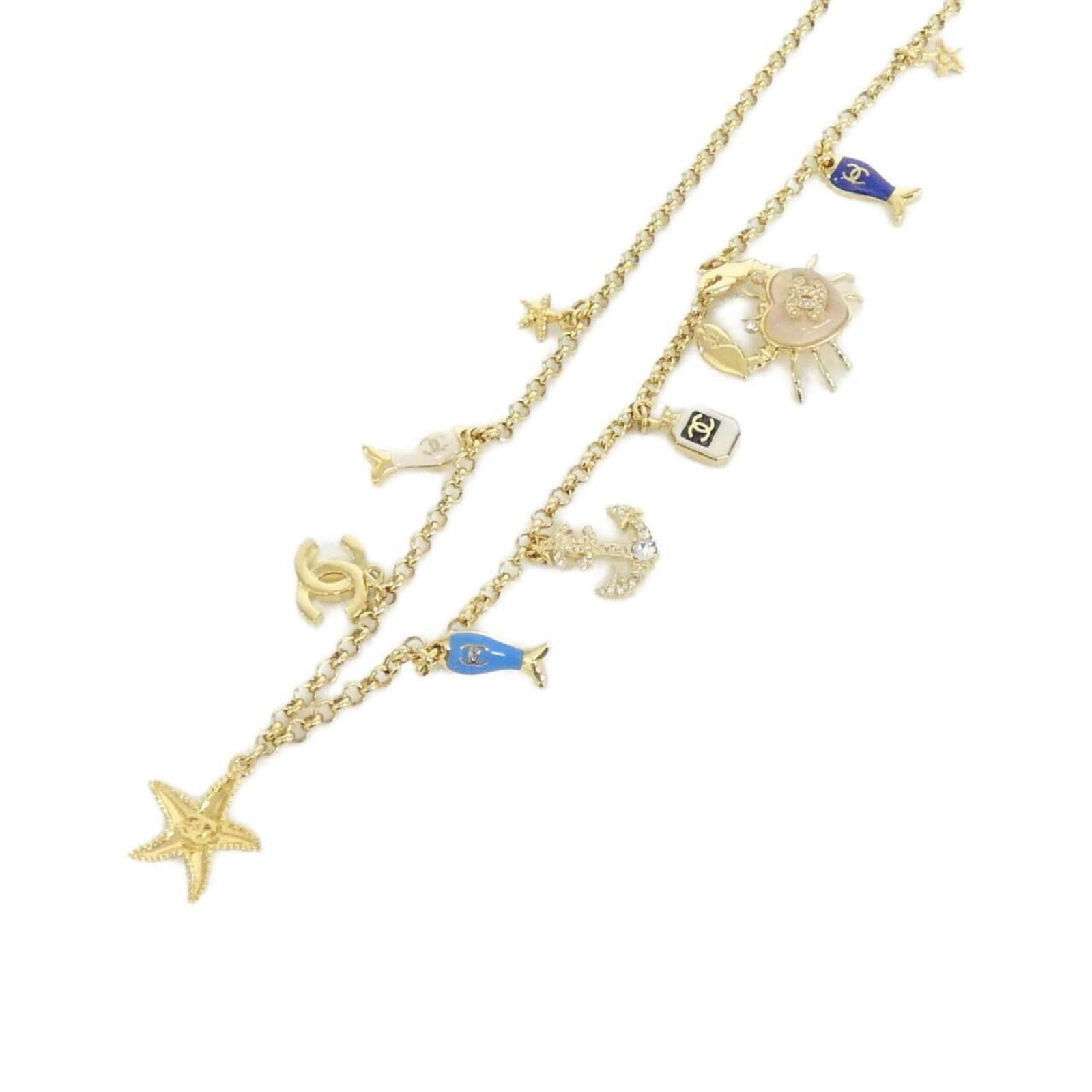 necklace Chanel: necklace Chanel This listing features necklace Chanel. Item specifics are provided below. Item Specifics: Brand: Chanel Necklace Type: Necklace Gender: Women Color: Blue, Pink, White Neck