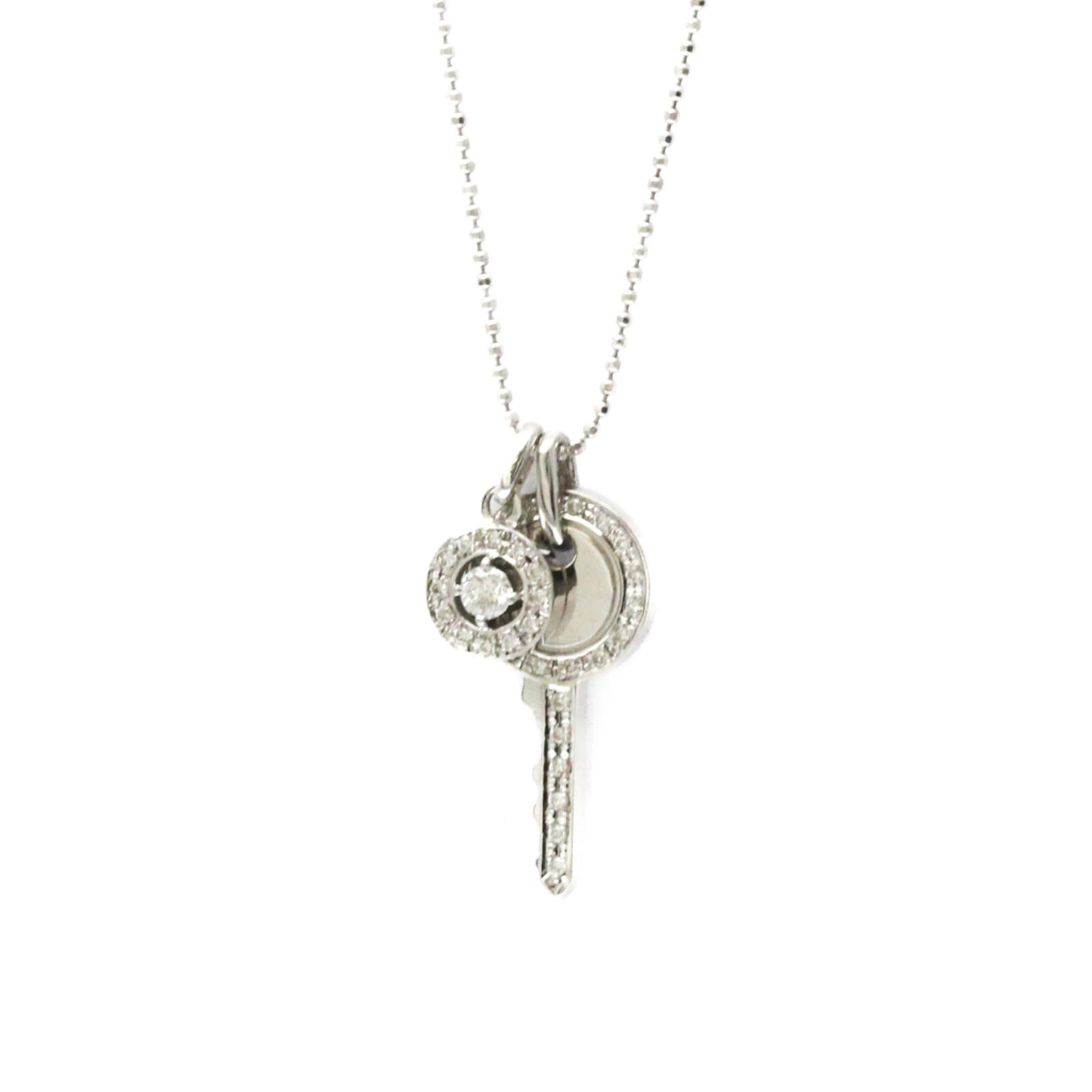 Women Fashion Pendant Necklace (Silver) - Vendome Aoyama Key Diamond Necklace White Gold (18K): Women Fashion Pendant Necklace (Silver) - Vendome Aoyama Key Diamond Necklace White Gold (18K) Diamond Men This listing features Women Fashion Pendant Necklace (Silver) - Vendome Aoyama Key Diamond Ne