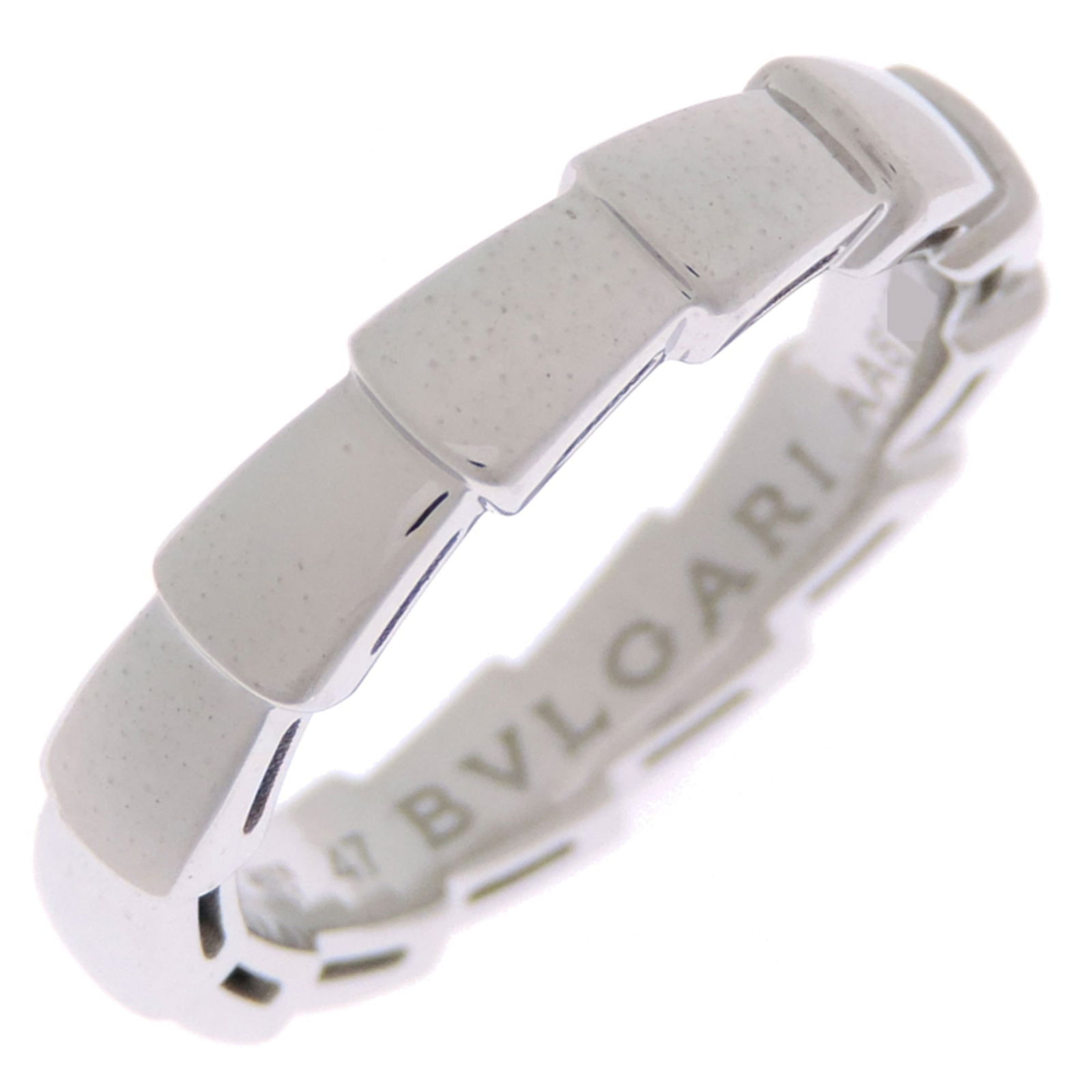 (18K) Bvlgari Band Ring White Gold: (18K) Bvlgari Band Ring White Gold This listing features (18K) Bvlgari Band Ring White Gold. Item specifics are provided below. Item Specifics: Brand: Bvlgari Type: Band Ring Gender: Men,Women Materia