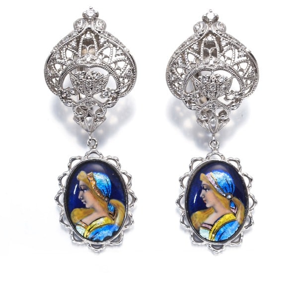 Enamel Kaji Mitsuo Earrings Diamond 0.248Ct/ 0.248Ct C.Cheron Emailles Pt/: Enamel Kaji Mitsuo Earrings Diamond 0.248Ct/ 0.248Ct C.Cheron Emailles Pt/ This listing features Enamel Kaji Mitsuo Earrings Diamond 0.248Ct/ 0.248Ct C.Cheron Emailles Pt/. Item specifics are