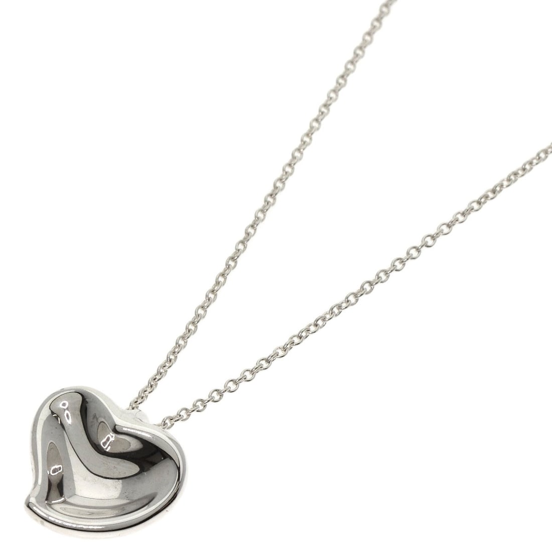 Silver TIFFANY&Co. Full heart Necklace (1 of 6)