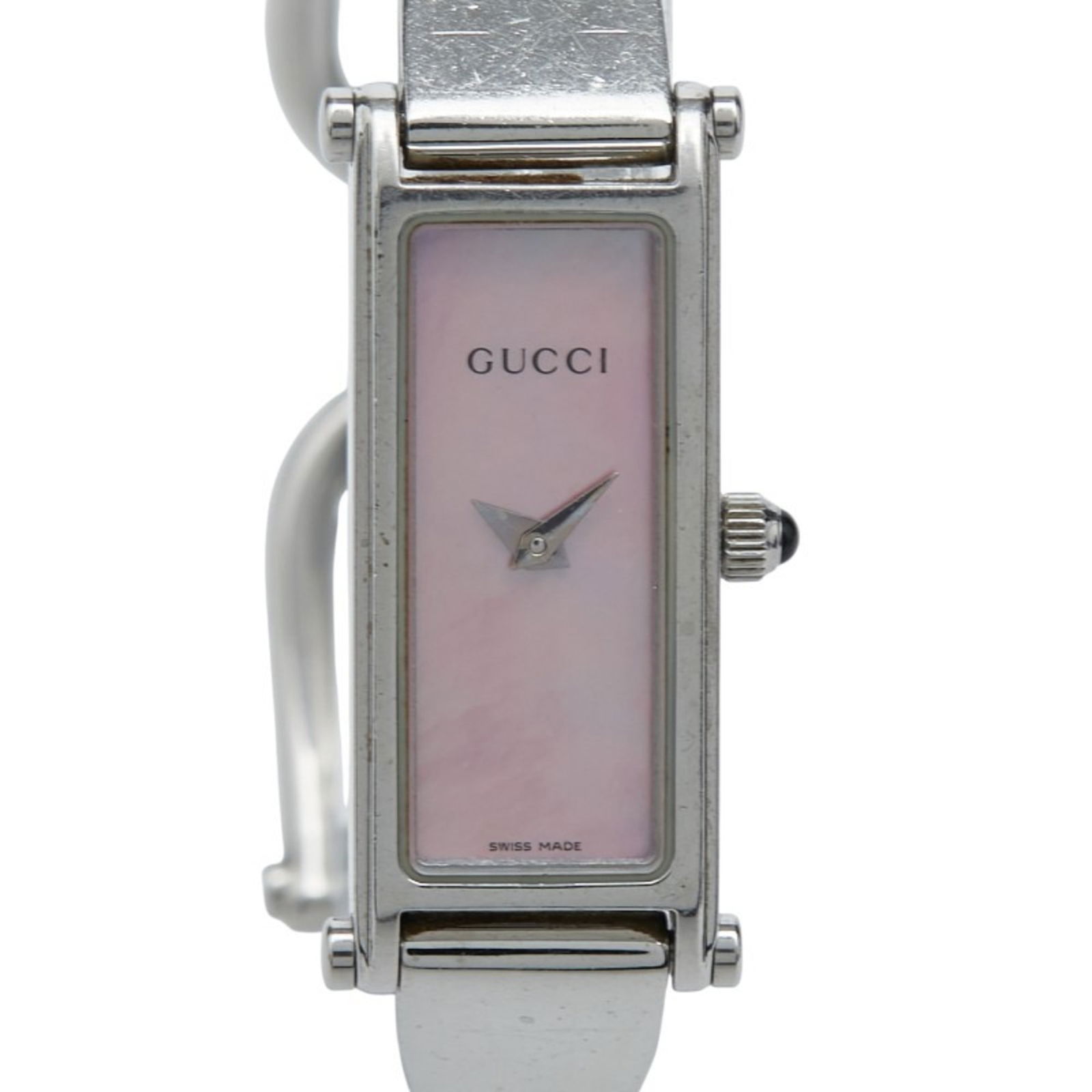 Wristwatch Gucci: Wristwatch Gucci This listing features Wristwatch Gucci. Item specifics are provided below. Item Specifics: Brand: Gucci Type: Wristwatch Gender: Women Material (Case): Stainless Steel Material (Band)