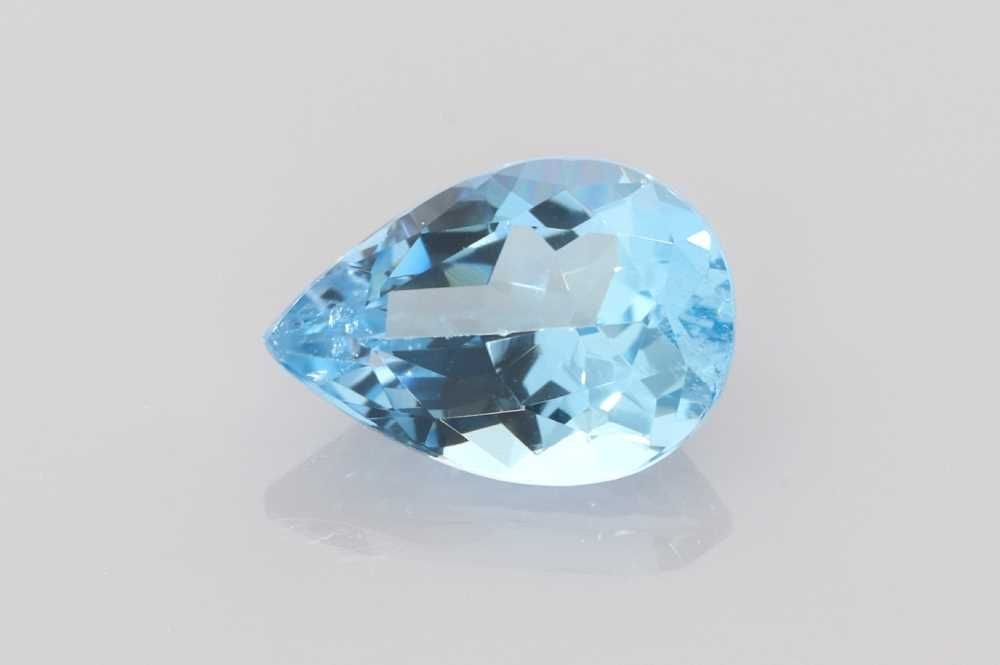 Loose Aquamarine Gemstone - Pear 1.76ct Blue EC (1 of 1)