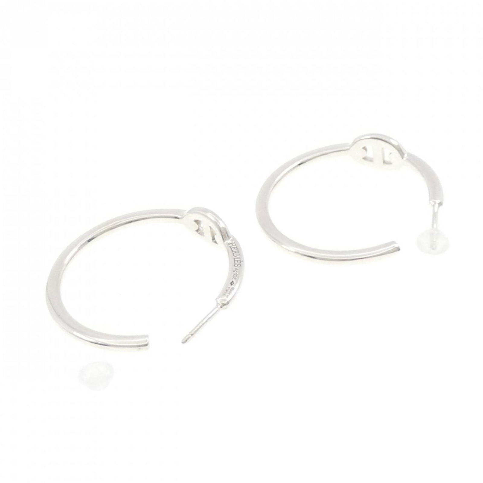 925 Hermes Stud Earrings Silver - 3