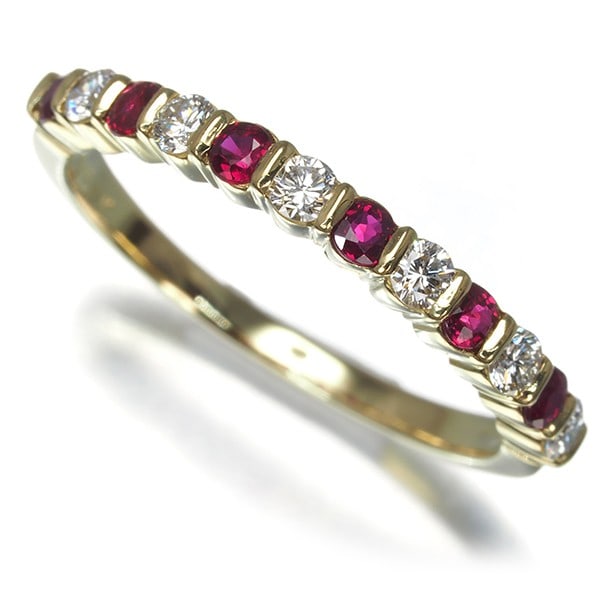 Yg Tiffany&Co. Ring Ruby Diamond Half Eternity Us6.5-6.75 18K: Yg Tiffany&Co. Ring Ruby Diamond Half Eternity Us6.5-6.75 18K This listing features Yg Tiffany&Co. Ring Ruby Diamond Half Eternity Us6.5-6.75 18K. Item specifics are provided below. Item Specifics: Co