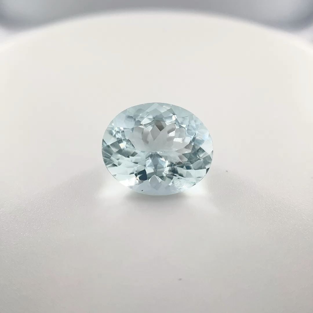 Loose Aquamarine Gemstone - Oval 4.41ct Blue EC (1 of 1)