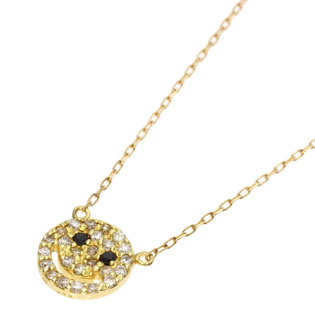 1.7g 0.18ct Smile Diamond Black Diamond Necklace K18 Yellow Gold: 1.7g 0.18ct Smile Diamond Black Diamond Necklace K18 Yellow Gold This listing features 1.7g 0.18ct Smile Diamond Black Diamond Necklace K18 Yellow Gold. Item specifics are provided below. Item Specifi
