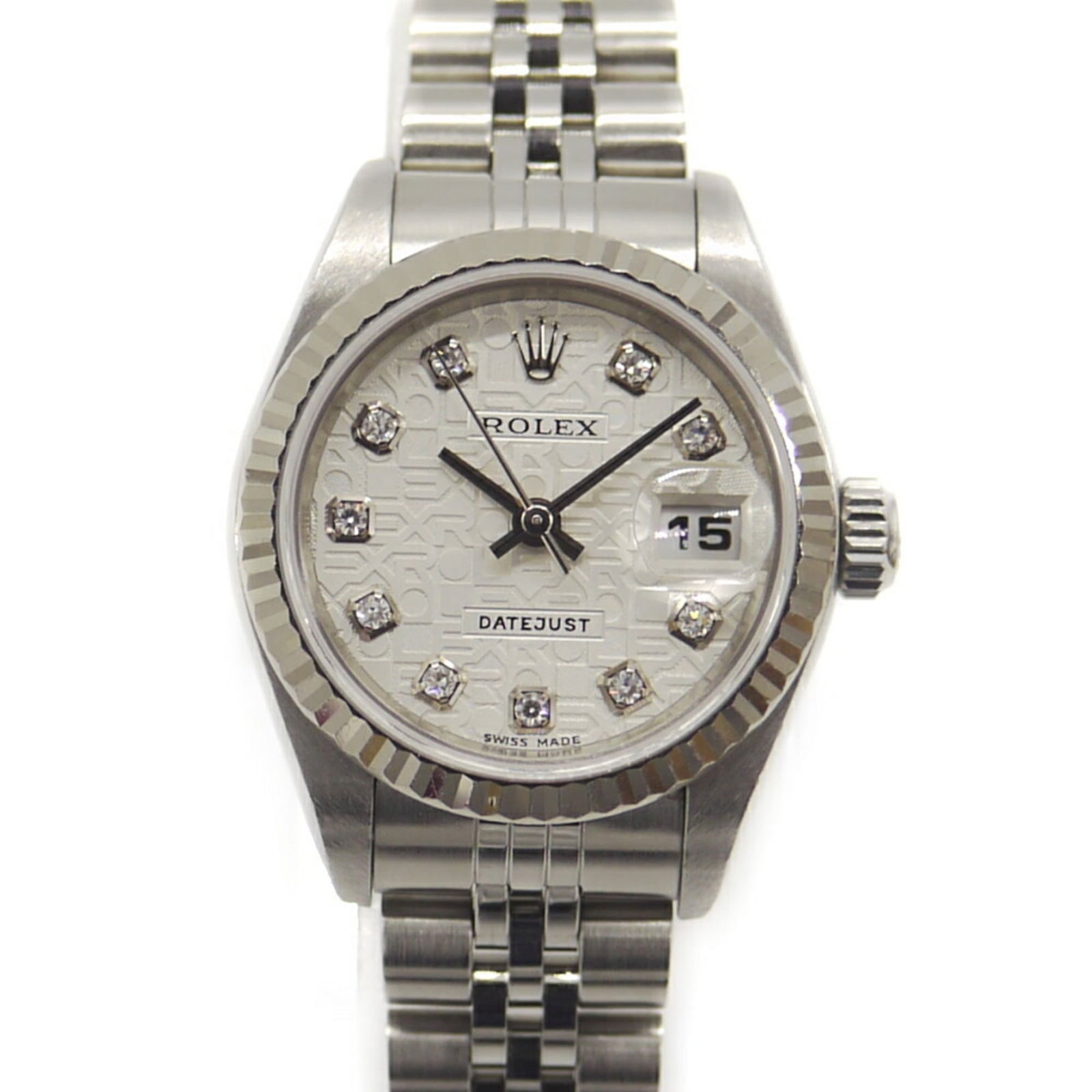 Wristwatch Rolex: Wristwatch Rolex This listing features Wristwatch Rolex. Item specifics are provided below. Item Specifics: Brand: Rolex Type: Wristwatch Gender: Women Material (Case): Stainless Steel, White Gold Mat