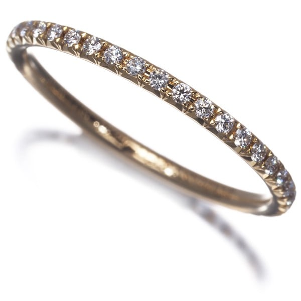 Gold Tiffany&Co. Ring Diamond Metro Full Eternity Us5 18K 750 Yellow (1 of 5)