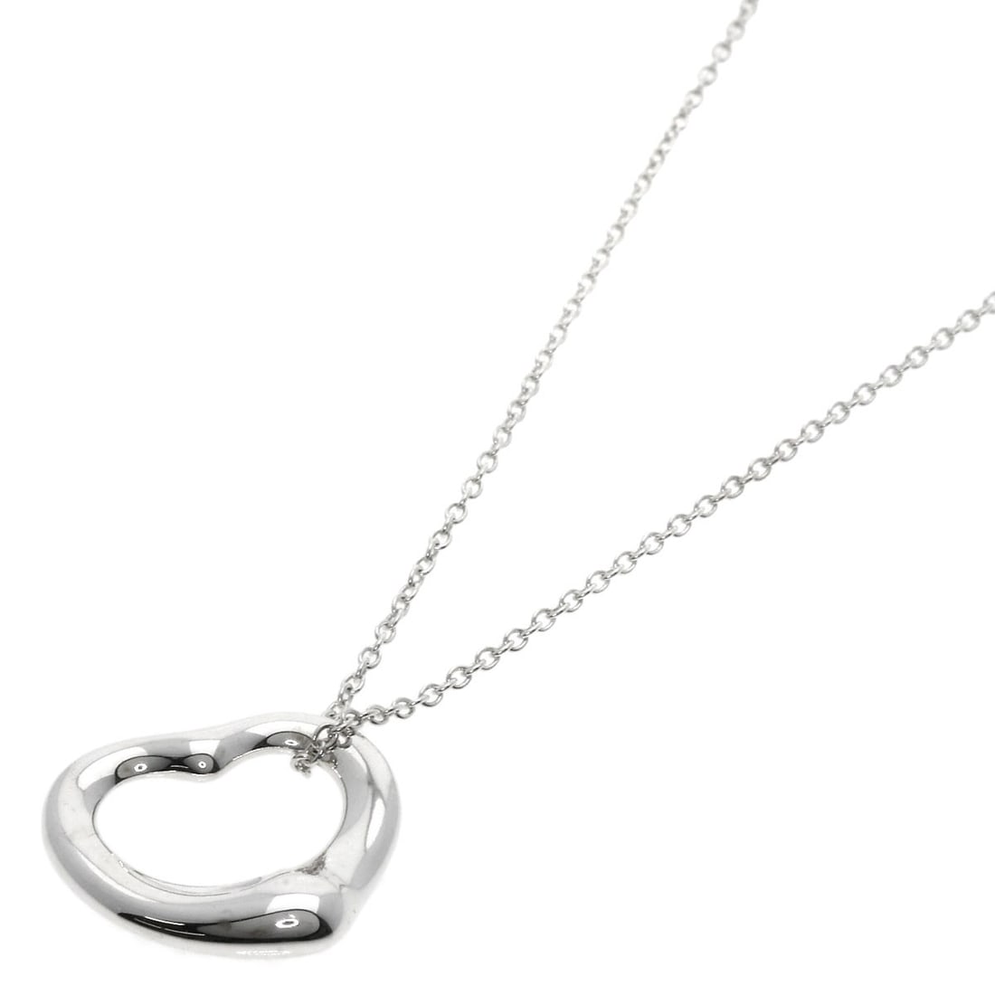 Silver TIFFANY&Co. Open heart Necklace: Silver TIFFANY&Co. Open heart Necklace This listing features Silver TIFFANY&Co. Open heart Necklace. Item specifics are provided below. Item Specifics: Brand: TIFFANY&Co. Style: Necklace Material: Sil