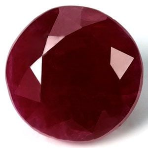 Loose Ruby Gemstone - GIA Round 2.85ct Red SI (1 of 1)