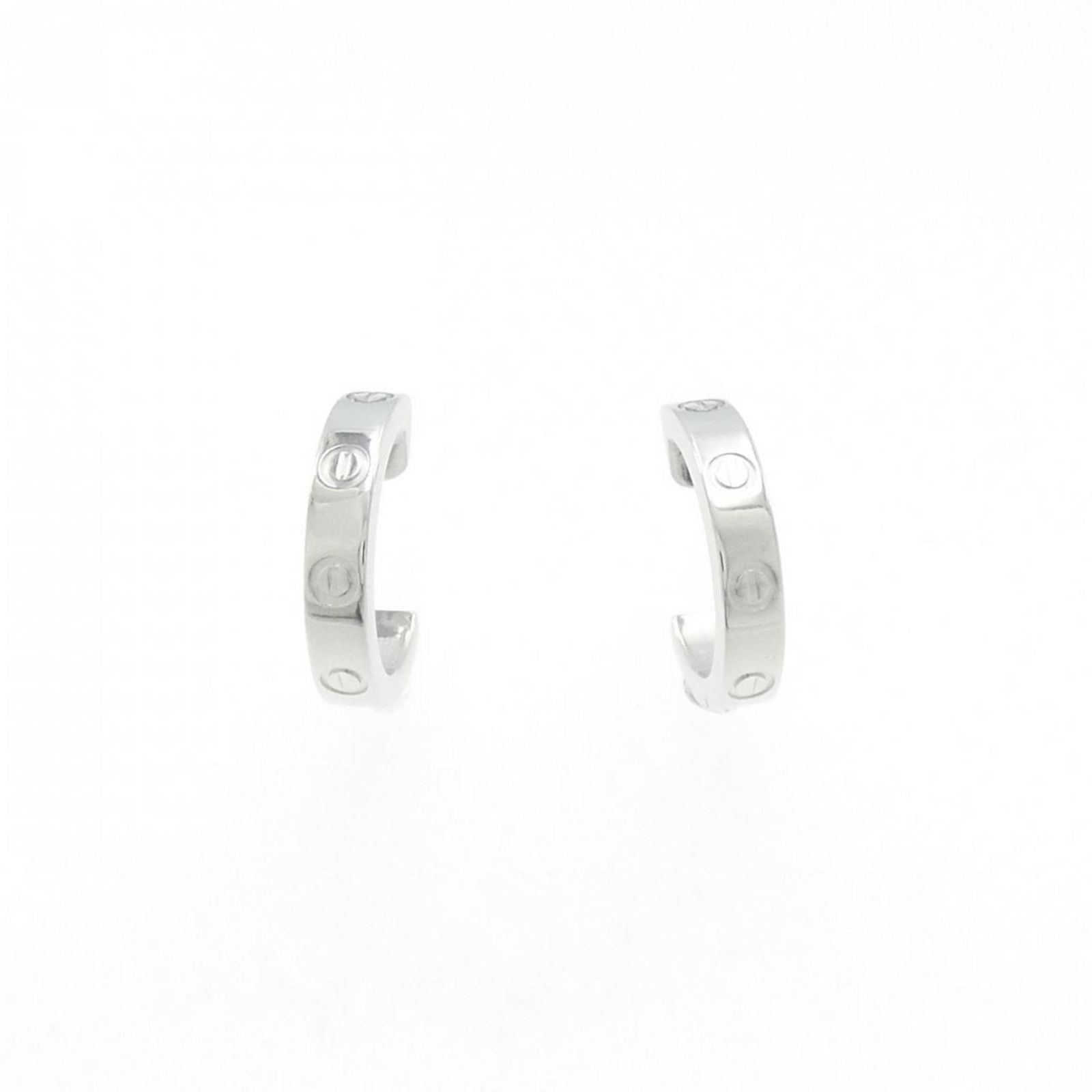 (18K) Cartier Hoop Earrings White Gold: (18K) Cartier Hoop Earrings White Gold This listing features (18K) Cartier Hoop Earrings White Gold. Item specifics are provided below. Item Specifics: Brand: Cartier Type: Hoop Earrings Gender: Women
