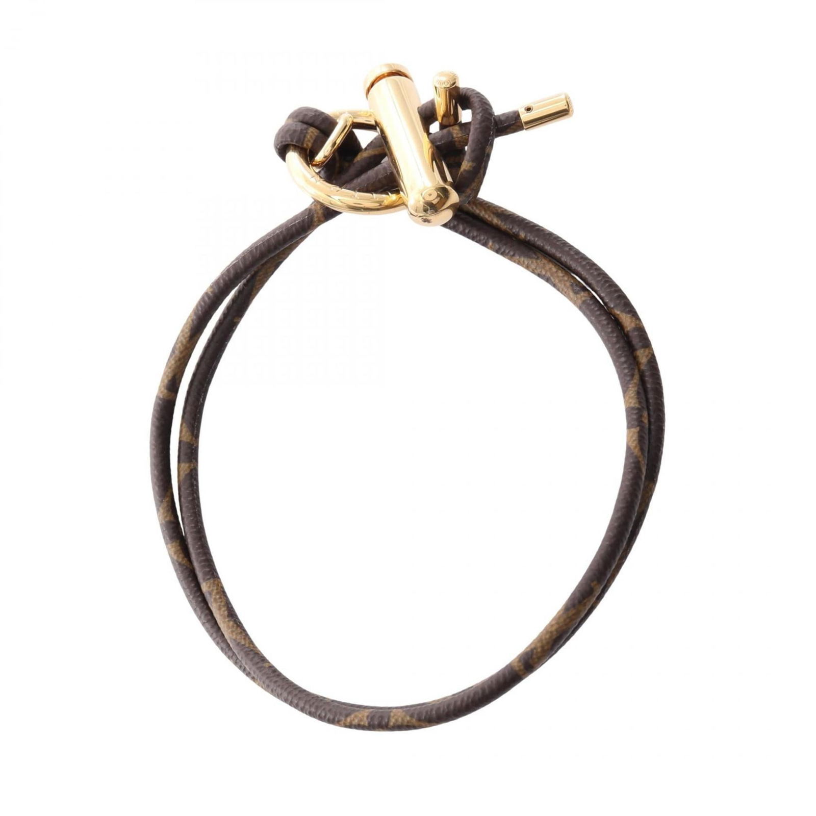 MP1967 - Louis Vuitton Collier Toggle Monogram Necklace - Gold-Plated - Men's - Brown and Gold (1 of 7)