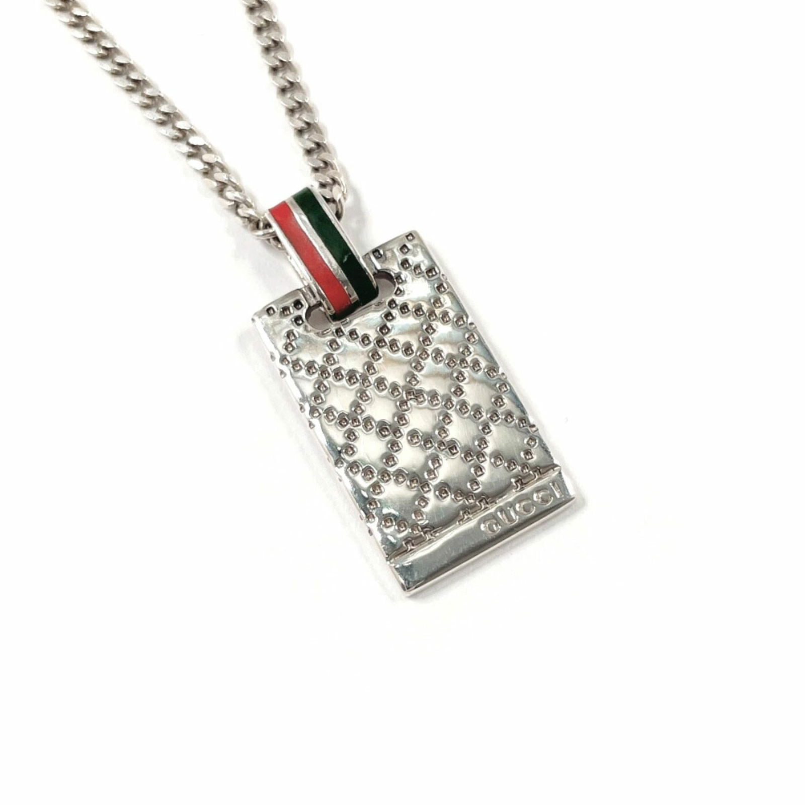 Unisex - GUCCI Diamante Sherry Line Necklace in Sterling Silver: Unisex - GUCCI Diamante Sherry Line Necklace in Sterling Silver This listing features Unisex - GUCCI Diamante Sherry Line Necklace in Sterling Silver. Item specifics are provided below. Item