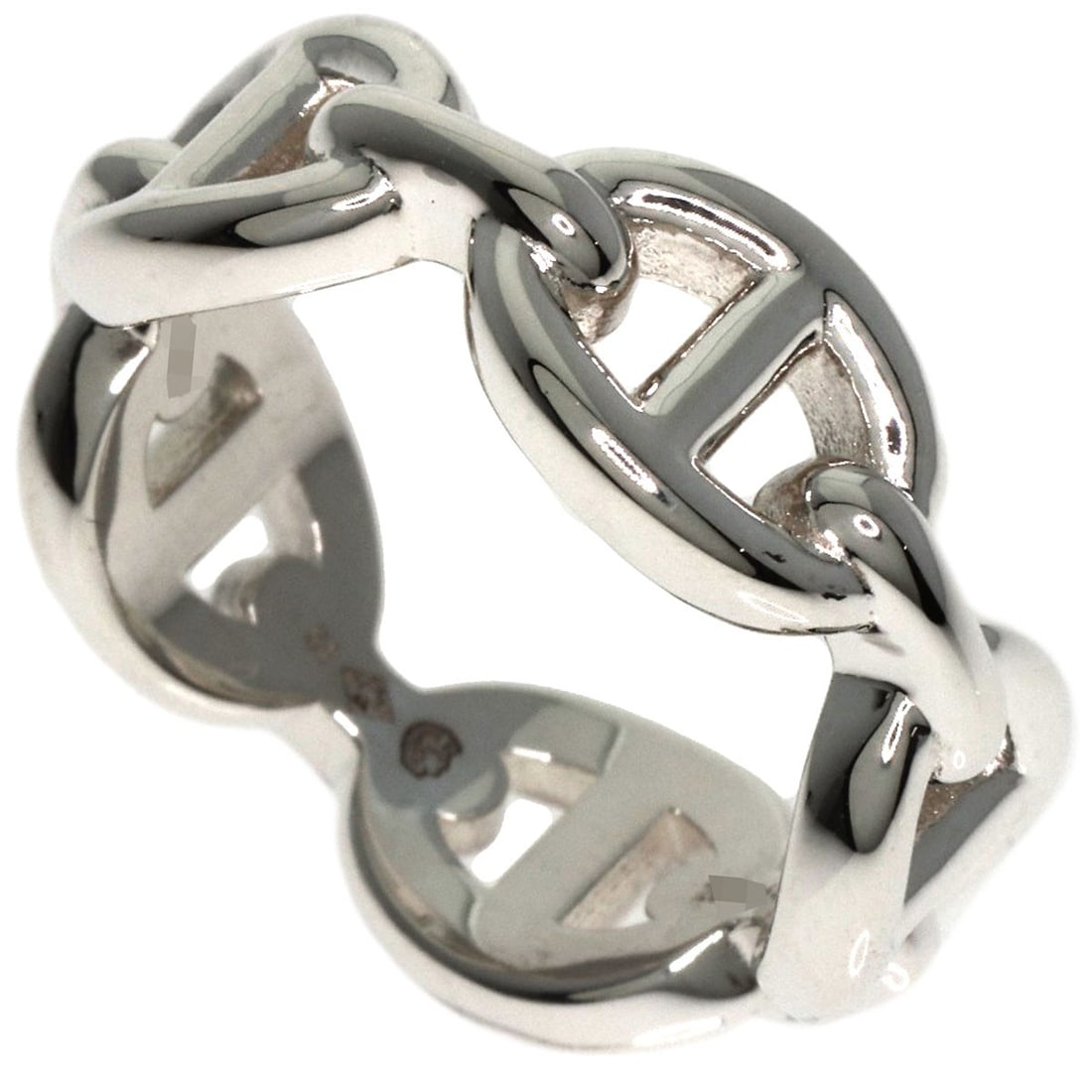Silver HERMES Shane Dunkle Enchaine #51 Ring: Silver HERMES Shane Dunkle Enchaine #51 Ring This listing features Silver HERMES Shane Dunkle Enchaine #51 Ring. Item specifics are provided below. Item Specifics: Brand: HERMES Style: Ring Material: