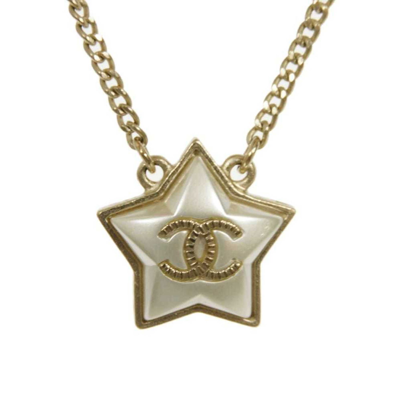 Women's - CHANEL Coco Mark Star Necklace in Champagne Gold (A17B) with CC and Ivory: Women's - CHANEL Coco Mark Star Necklace in Champagne Gold (A17B) with CC and Ivory This listing features Women's - CHANEL Coco Mark Star Necklace in Champagne Gold (A17B) with CC and Ivory. Item spec