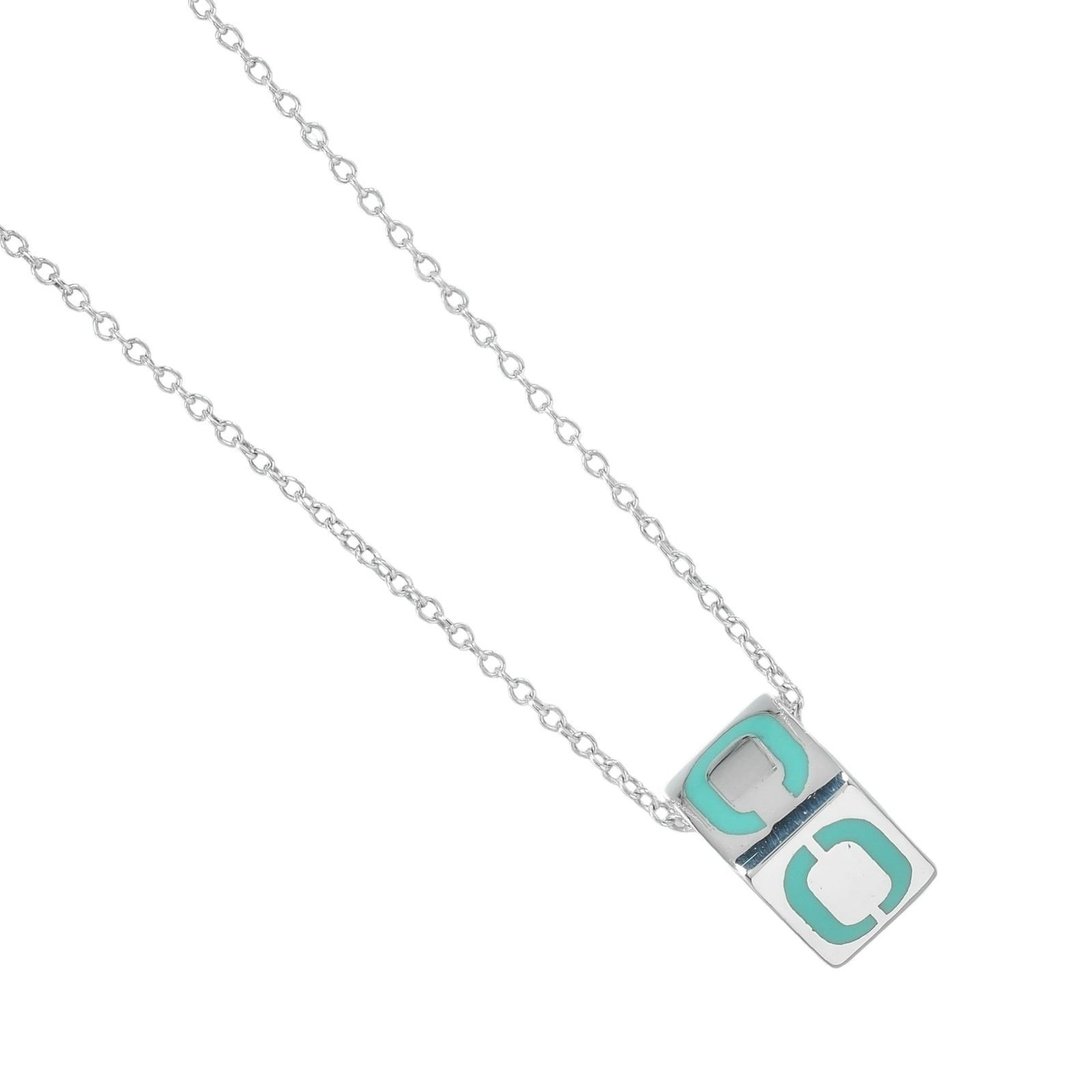 for women. - Tiffany & Co. Ella T&Co. logo necklace - square - mini - rare - 925 silver with enamel: for women. - Tiffany & Co. Ella T&Co. logo necklace - square - mini - rare - 925 silver with enamel This listing features for women. - Tiffany & Co. Ella T&Co. logo necklace - square - mini - rare - 9