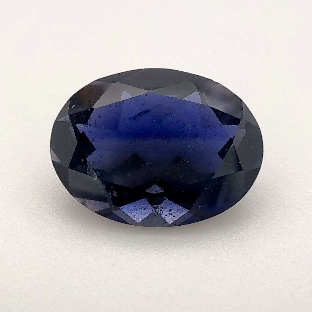 Loose Iolite Gemstone - Oval 3.275ct Blue EC (1 of 1)
