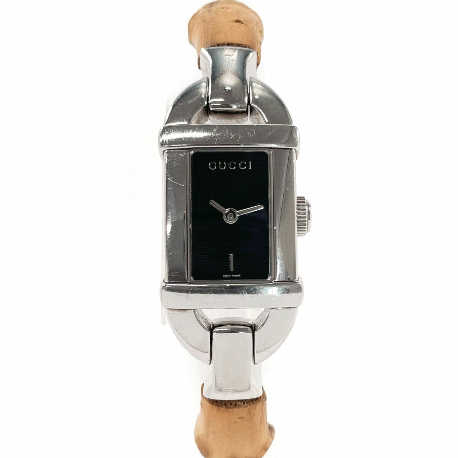 Wristwatch Gucci: Wristwatch Gucci This listing features Wristwatch Gucci. Item specifics are provided below. Item Specifics: Brand: Gucci Type: Wristwatch Gender: Women Material (Case): Stainless Steel Material (Band)