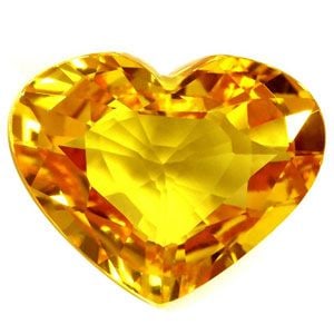 Loose Sapphire Gemstone - Heart 2.72ct Yellow EC (1 of 1)