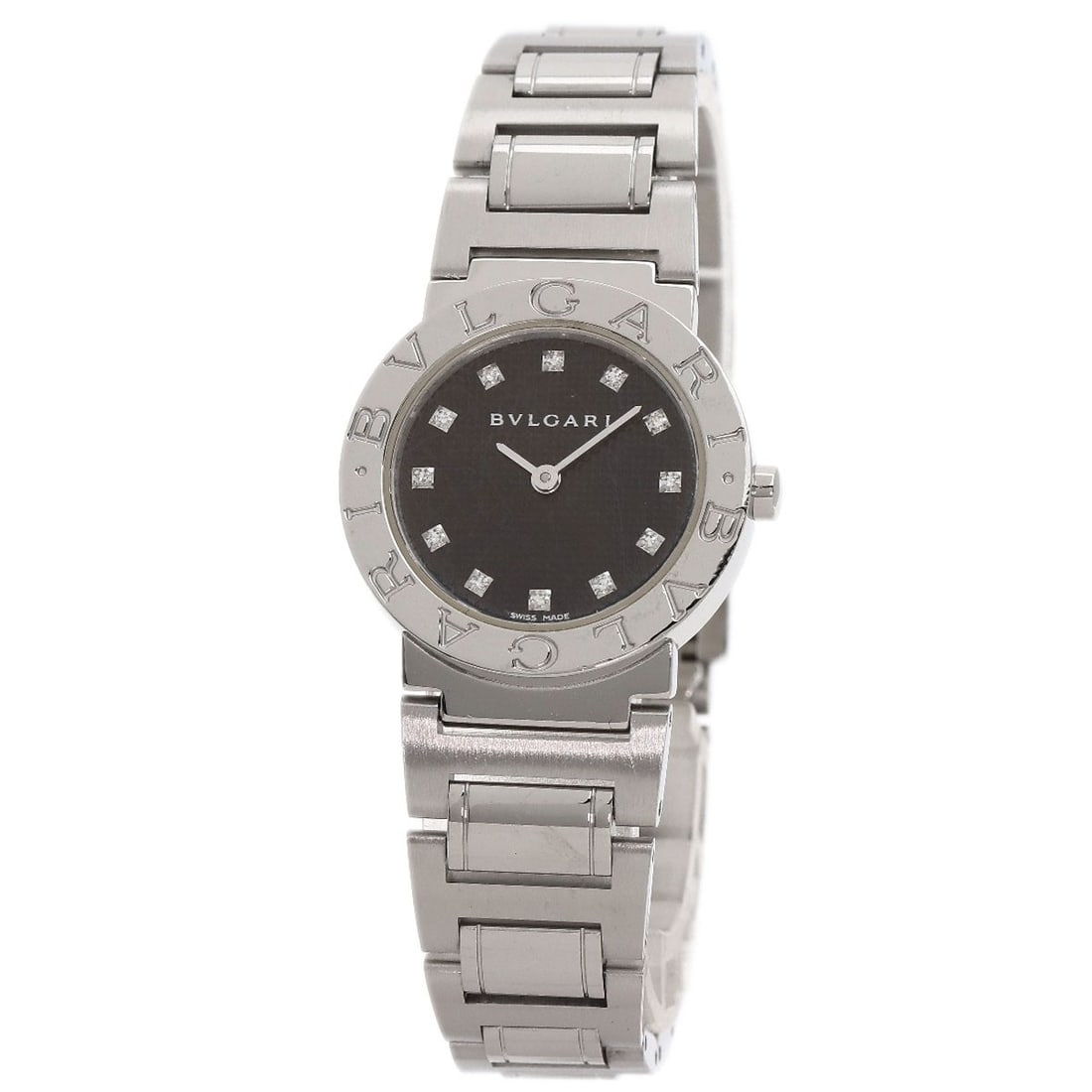 Stainless BVLGARI 12P Diamond Watches BB26SS: Stainless BVLGARI 12P Diamond Watches BB26SS This listing features Stainless BVLGARI 12P Diamond Watches BB26SS. Item specifics are provided below. Item Specifics: Brand: BVLGARI Style: Watches Materi