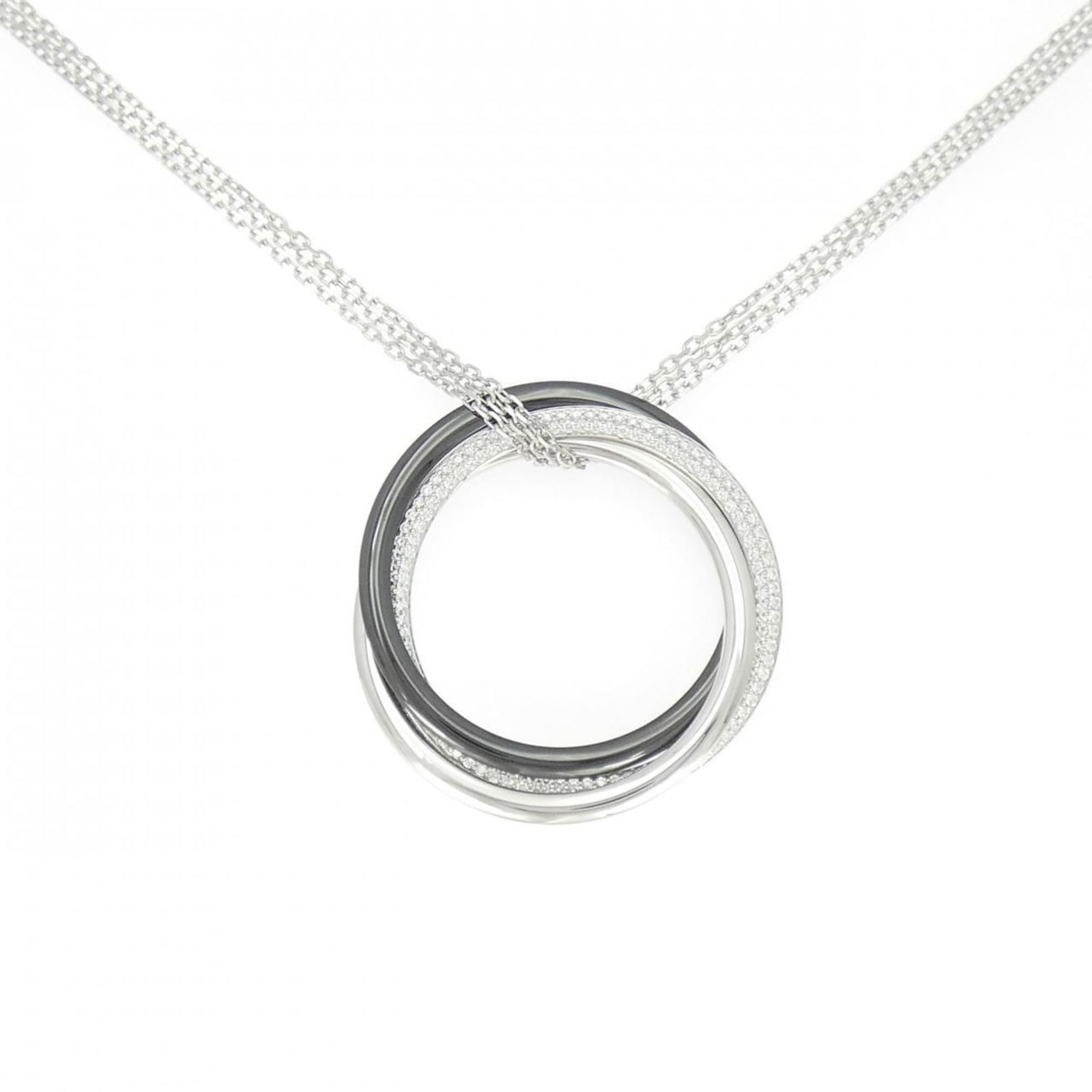 Necklace Cartier Trinity Black and White Pendant: Necklace Cartier Trinity Black and White Pendant This listing features Necklace Cartier Trinity Black and White Pendant. Item specifics are provided below. Item Specifics: Brand: Cartier Necklace Type