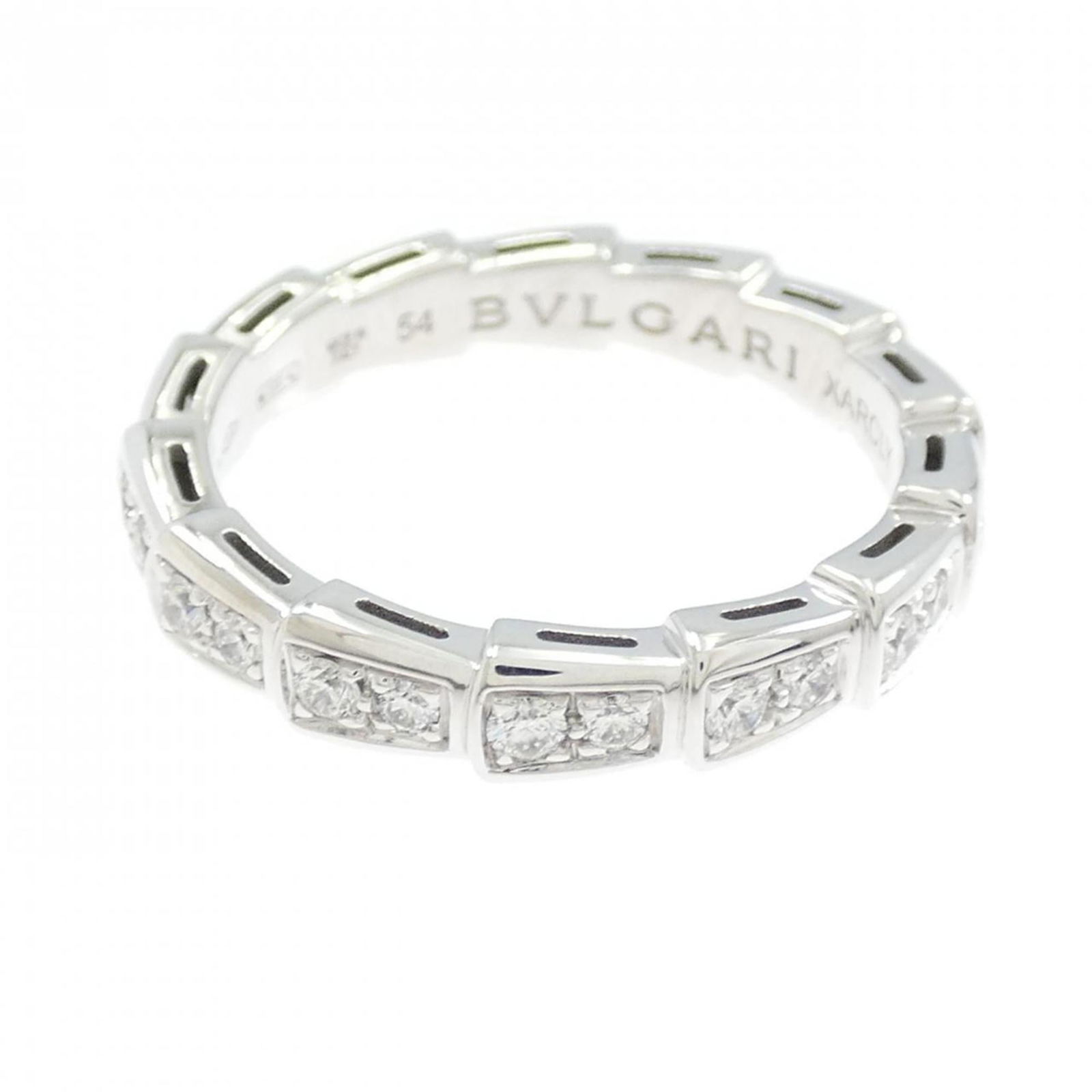 (18K) Bvlgari Band Ring White Gold: (18K) Bvlgari Band Ring White Gold This listing features (18K) Bvlgari Band Ring White Gold. Item specifics are provided below. Item Specifics: Brand: Bvlgari Type: Band Ring Gender: Women Material: