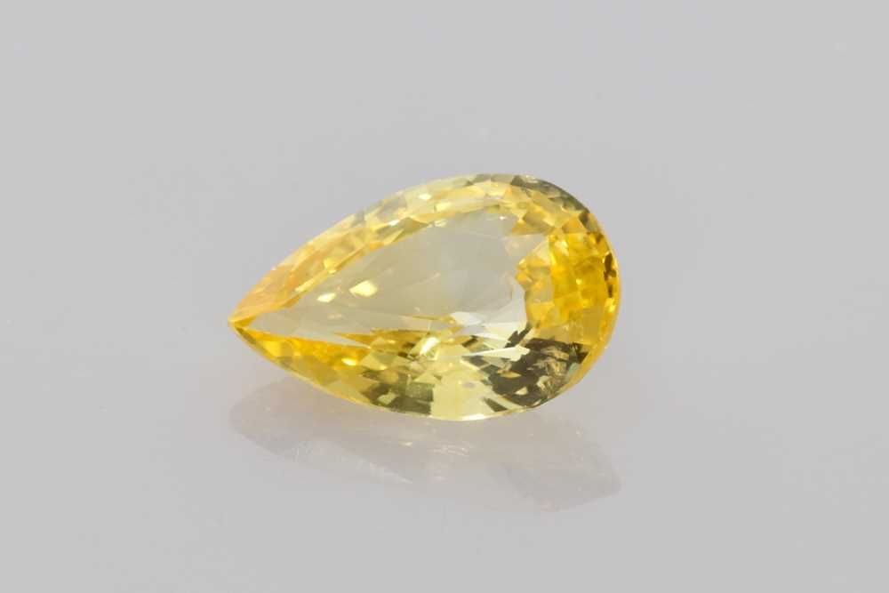Loose Sapphire Gemstone - Pear 2.03ct Yellow EC: Loose Sapphire Gemstone - Pear 2.03ct Yellow EC This listing features Loose Sapphire Gemstone - Pear 2.03ct Yellow EC. Item specifics are provided below. Item Specifics: Type: Sapphire Carat: 2.03 Cut