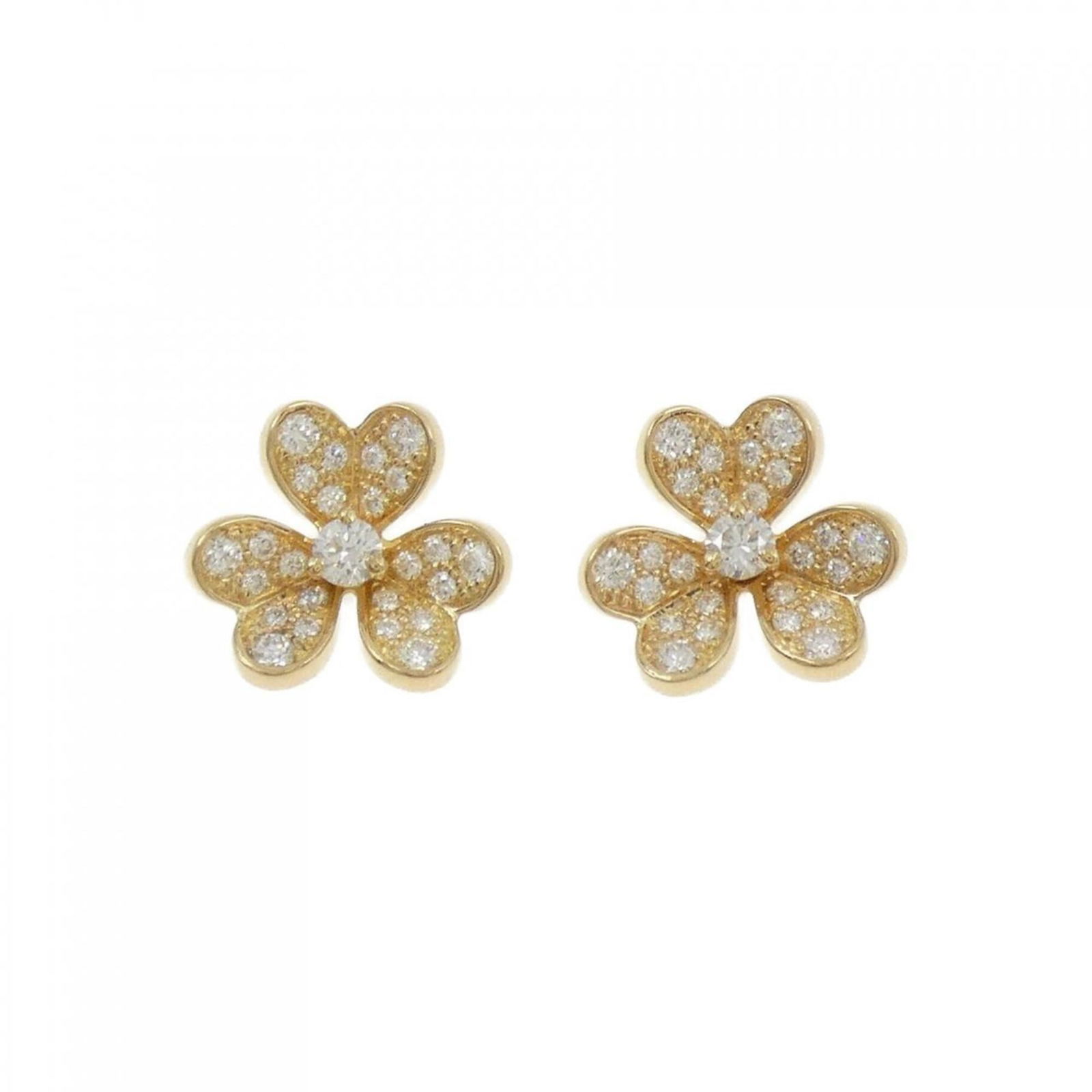 (18K) Van Cleef & Arpels Stud Earrings Yellow Gold (1 of 4)