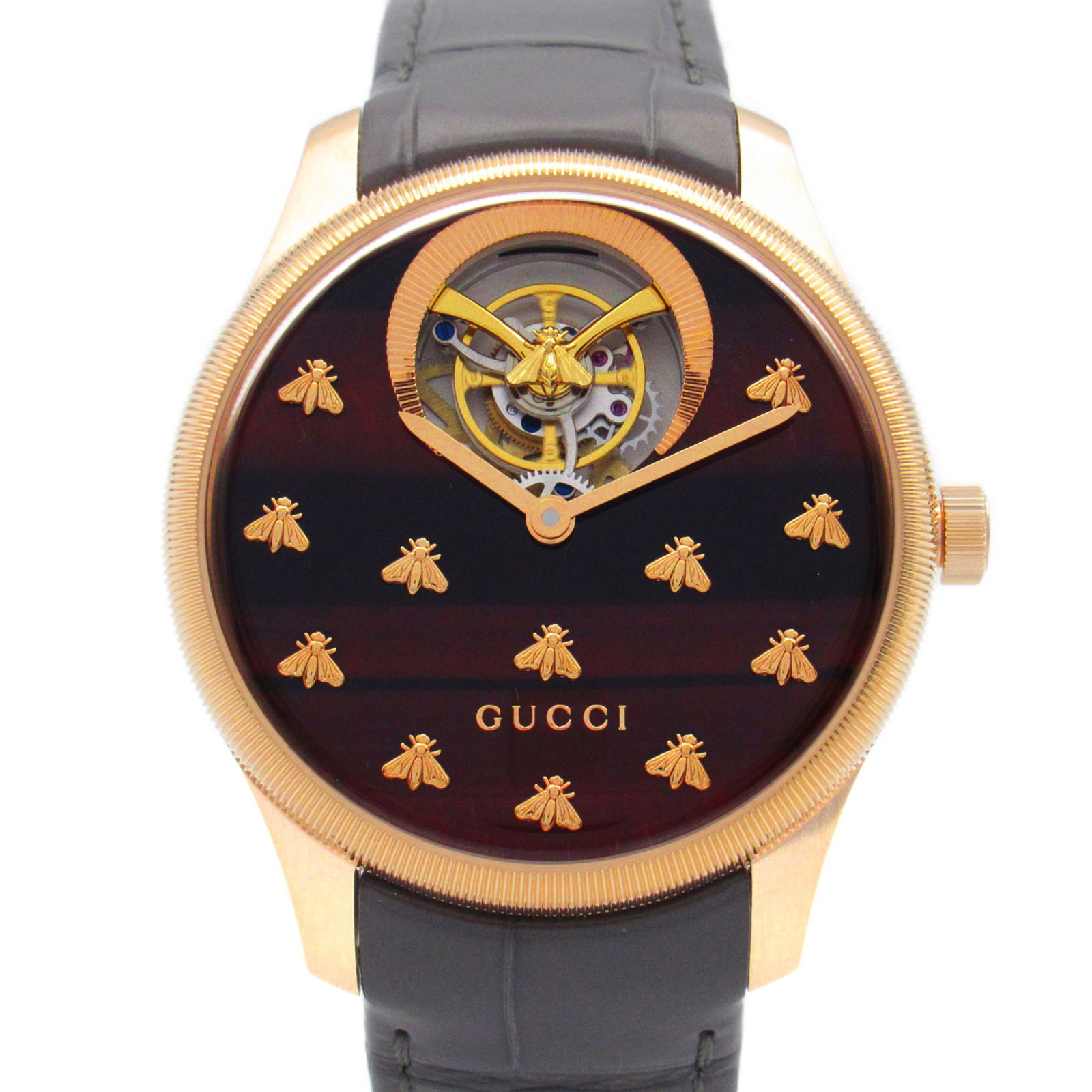 Wristwatch Gucci: Wristwatch Gucci This listing features Wristwatch Gucci. Item specifics are provided below. Item Specifics: Brand: Gucci Type: Wristwatch Gender: Men Material (Case): Pink Gold (18K) Material