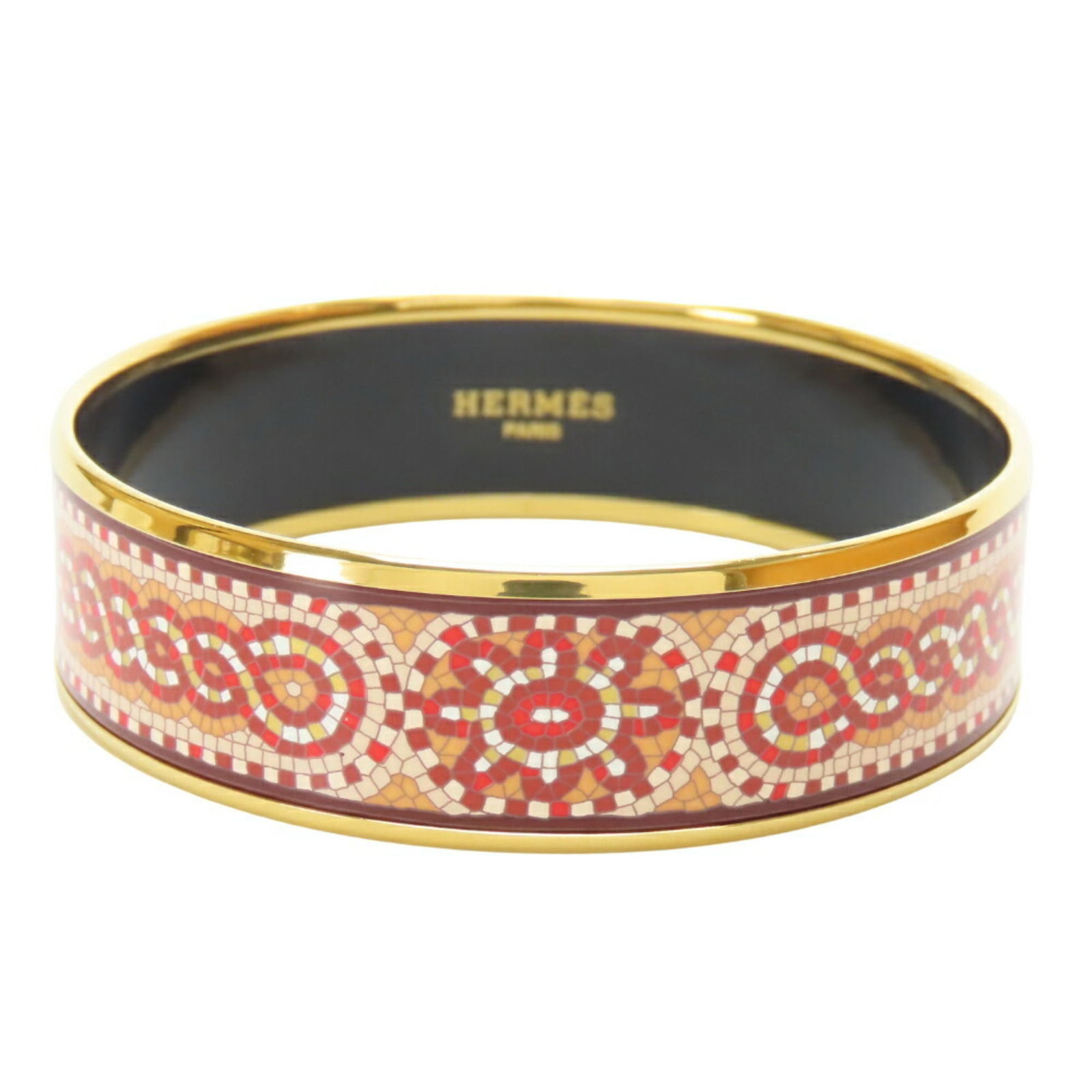 Metal - Hermes Bangle Enamel: Metal - Hermes Bangle Enamel This listing features Metal - Hermes Bangle Enamel. Item specifics are provided below. Item Specifics: Brand: Hermes Type: Bangle Gender: Women Material: Enamel, Metal Col