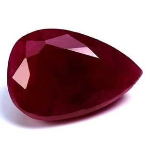 Loose Ruby Gemstone - GIA Pear 4.35ct Red SI (1 of 1)