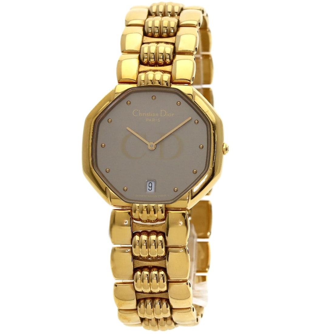 Plated CHRISTIAN DIOR Octagon Watches 25.154 Gold Plated/ Gold (1 of 20)