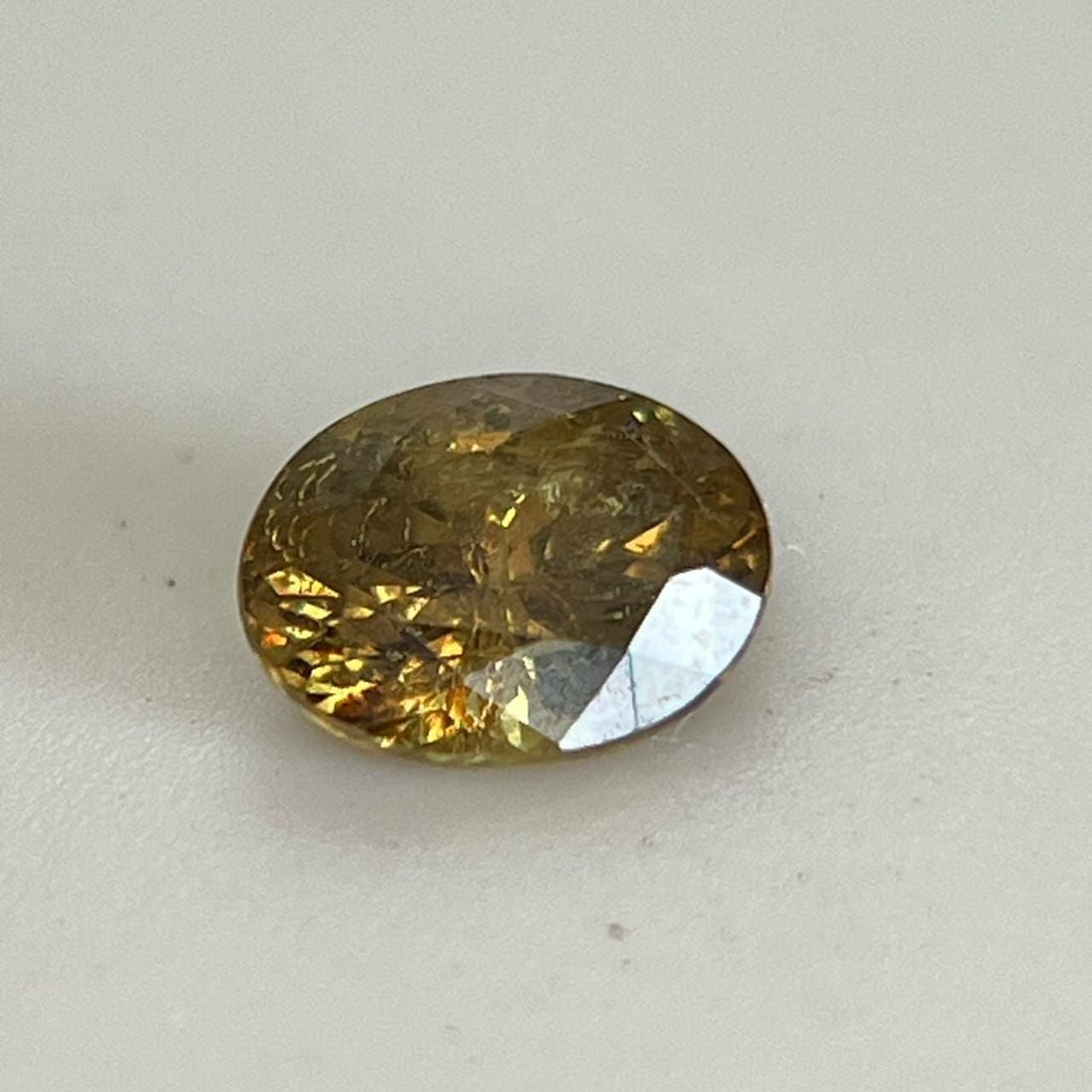 Loose Garnet Gemstone - Oval 1.24ct Green SI: Loose Garnet Gemstone - Oval 1.24ct Green SI This listing features Loose Garnet Gemstone - Oval 1.24ct Green SI. Item specifics are provided below. Item Specifics: Type: Garnet Carat: 1.24 Cut: Facete