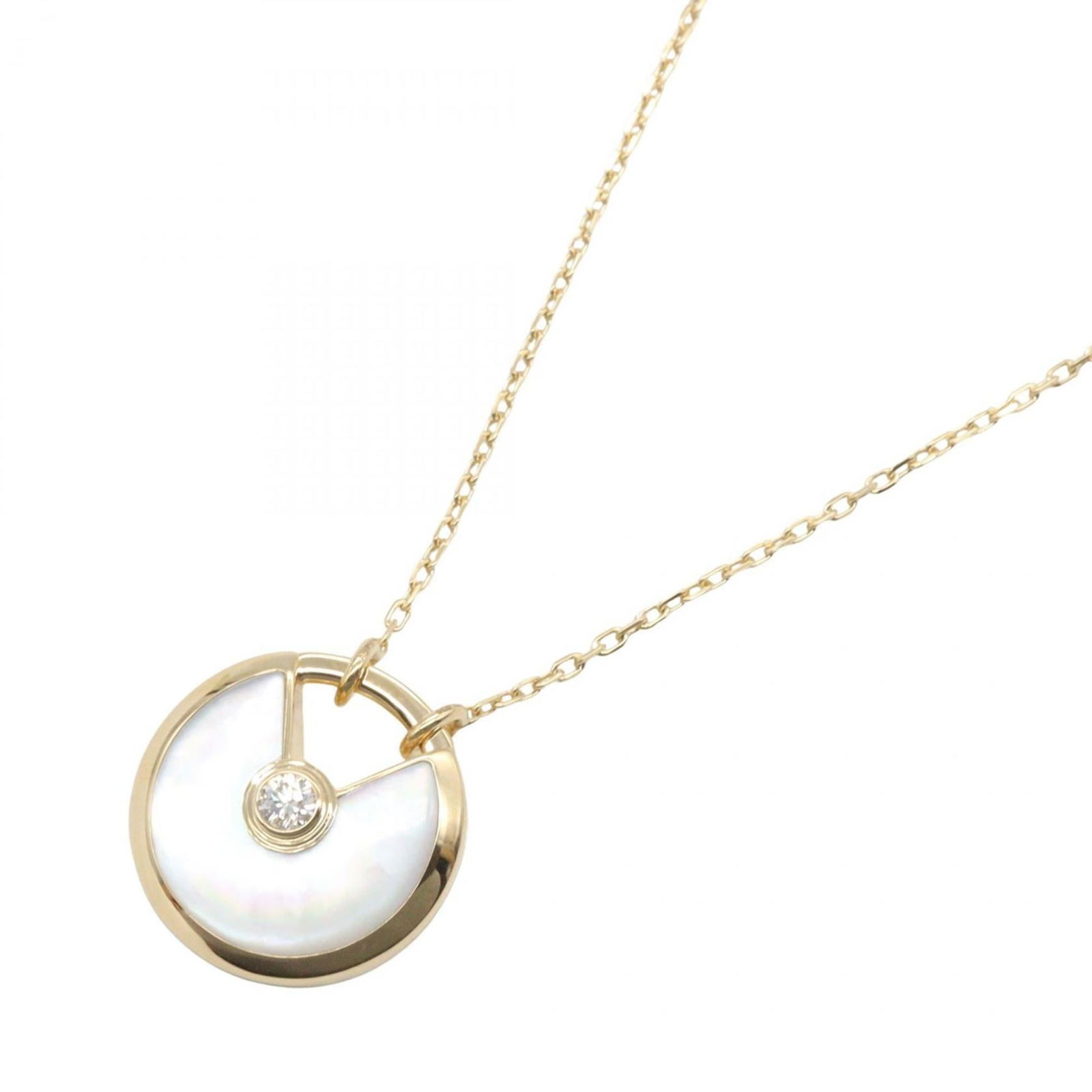 Clear. - Cartier Amulet Mother-of-Pearl 1PD Necklace - 18K Yellow Gold with Diamonds and: Clear. - Cartier Amulet Mother-of-Pearl 1PD Necklace - 18K Yellow Gold with Diamonds and Mother-of-Pearl - Women's - Available in Gold - White This listing features Clear. - Cartier Amulet Mother-of-P