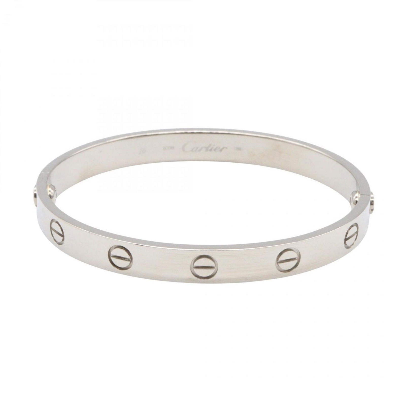 (18K) Cartier Bangle White Gold: (18K) Cartier Bangle White Gold This listing features (18K) Cartier Bangle White Gold. Item specifics are provided below. Item Specifics: Brand: Cartier Type: Bangle Gender: Women Material: White Gold
