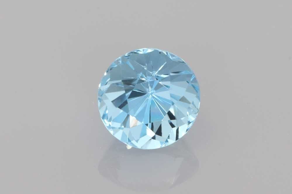 Loose Aquamarine Gemstone - Round 1.0ct Blue EC (1 of 1)