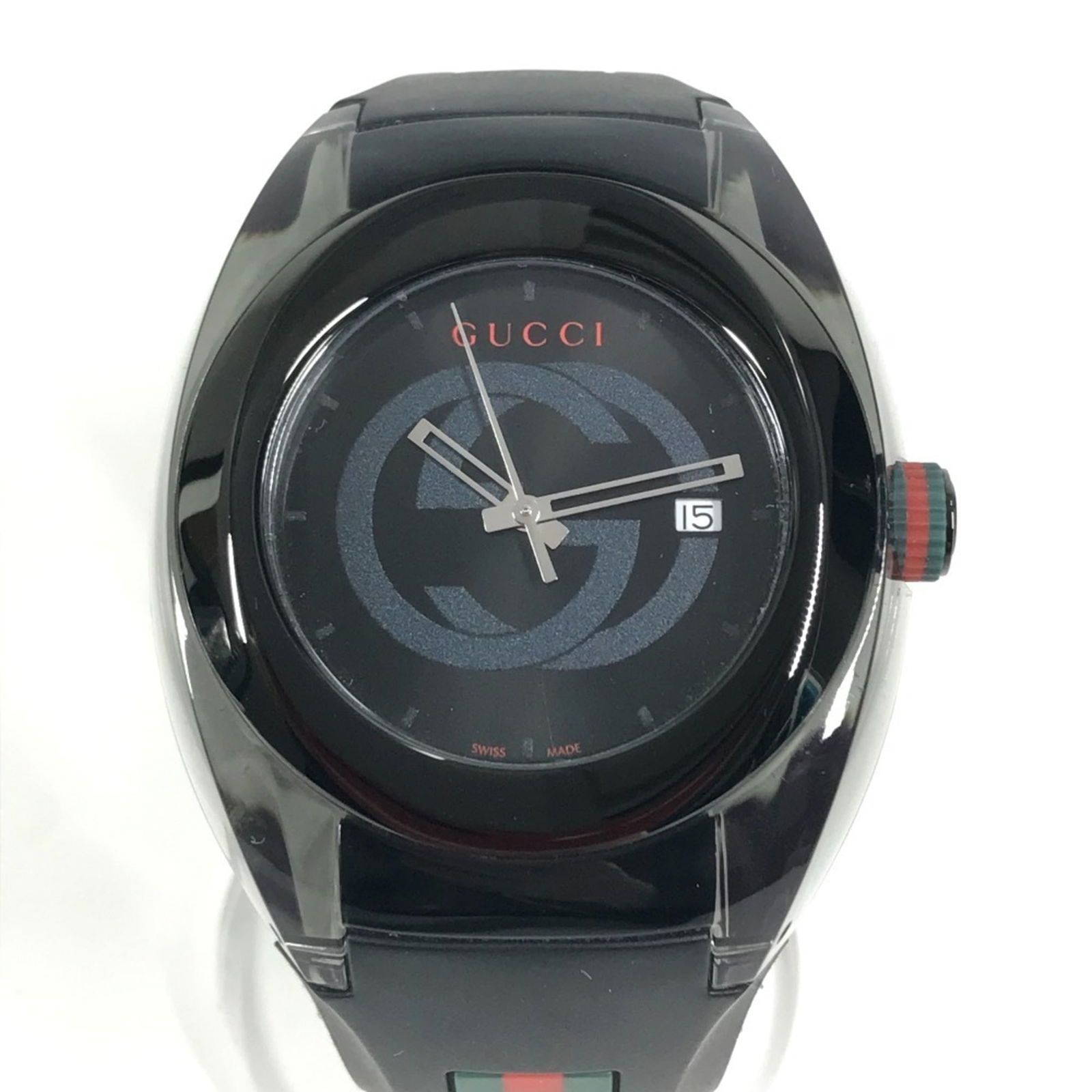 Wristwatch Gucci: Wristwatch Gucci This listing features Wristwatch Gucci. Item specifics are provided below. Item Specifics: Brand: Gucci Type: Wristwatch Gender: Men,Women,Unisex Display: Analog Material (Case): Stai