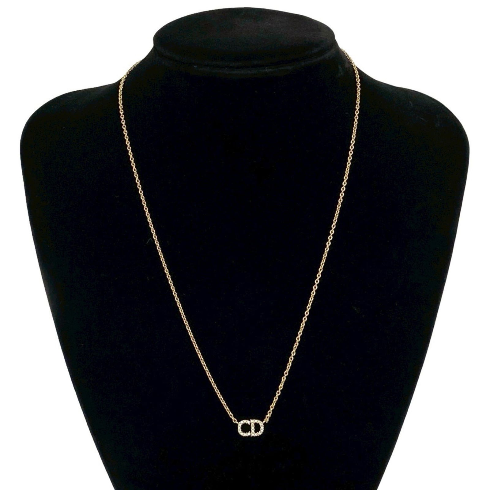 42447 Christian Dior CD Logo GP Rhinestone Necklace Pendant Gold: 42447 Christian Dior CD Logo GP Rhinestone Necklace Pendant Gold This listing features 42447 Christian Dior CD Logo GP Rhinestone Necklace Pendant Gold. Item specifics are provided below. Item Specifi