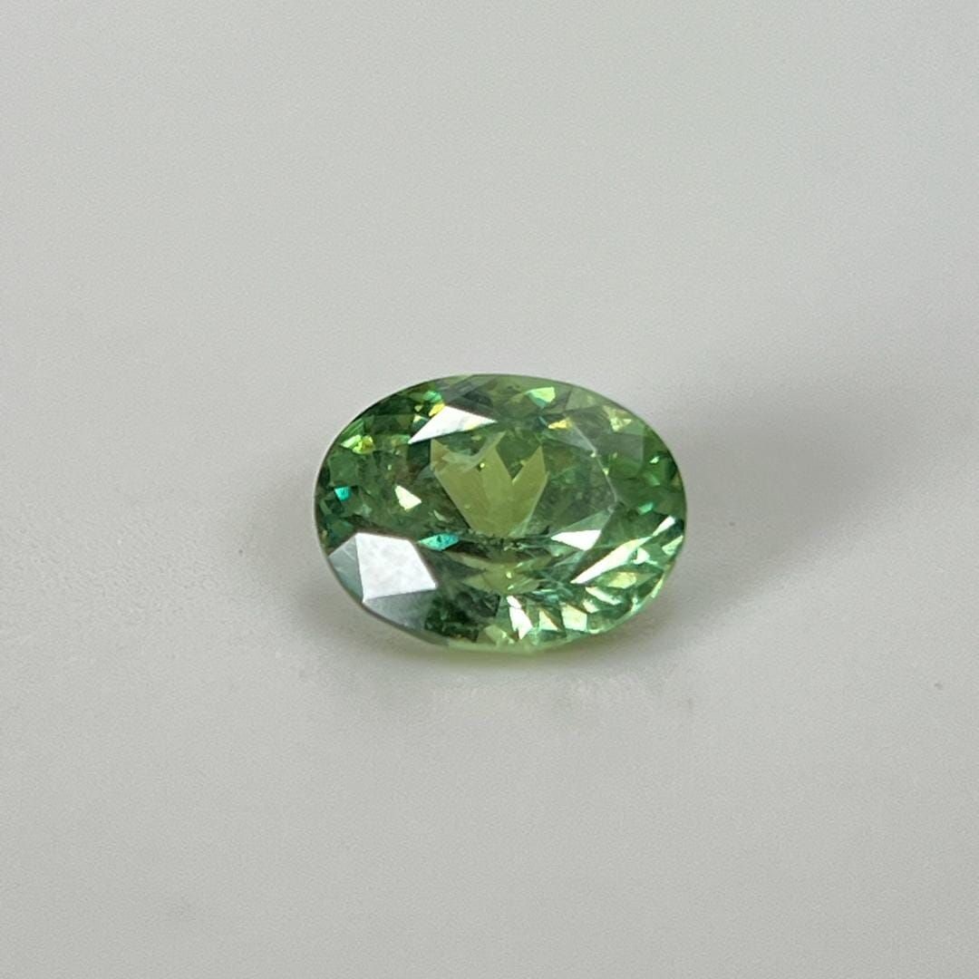 Loose Garnet Gemstone - Oval 1.47ct Green SI: Loose Garnet Gemstone - Oval 1.47ct Green SI This listing features Loose Garnet Gemstone - Oval 1.47ct Green SI. Item specifics are provided below. Item Specifics: Type: Garnet Carat: 1.47 Cut: Facete