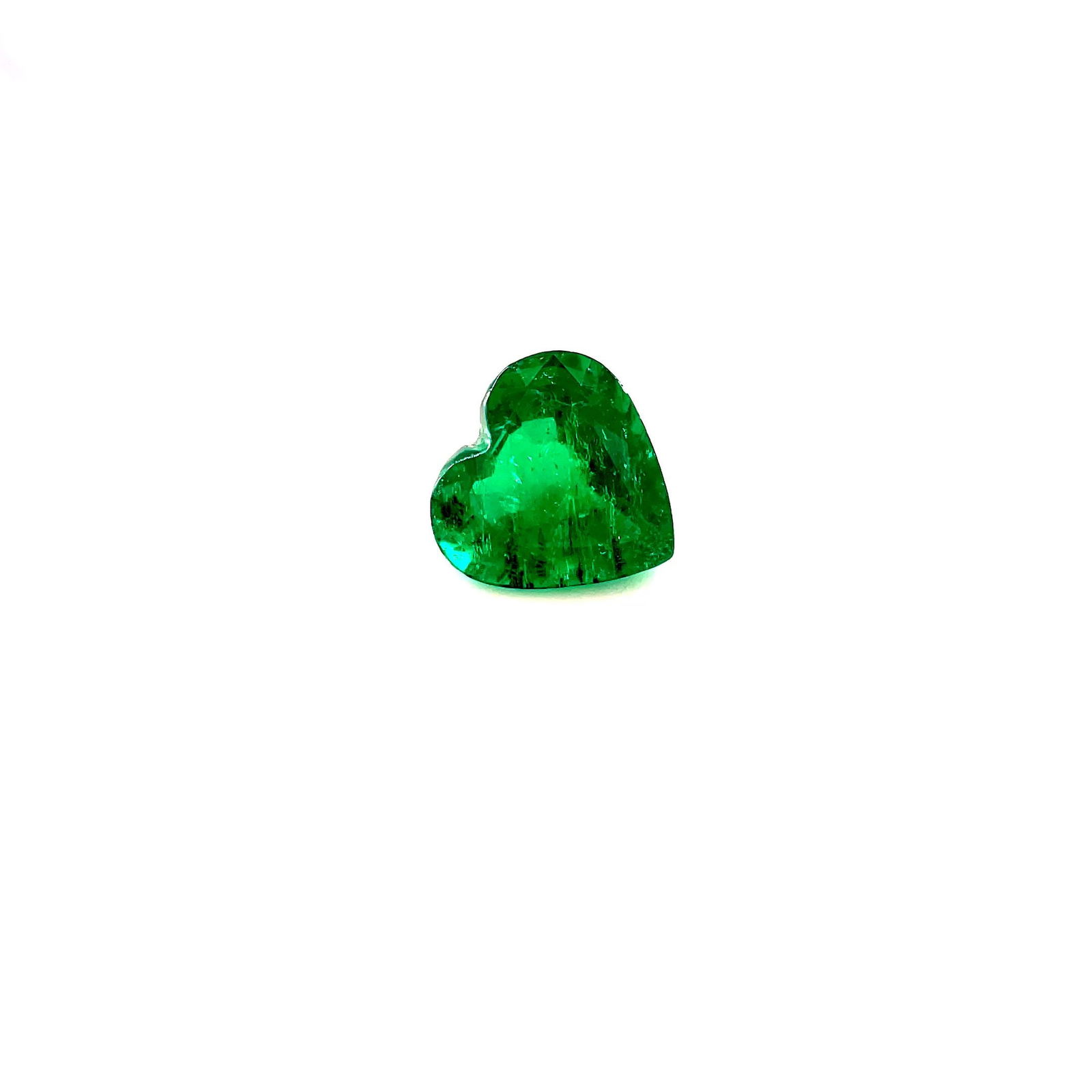 Loose Emerald Gemstone - Heart 1.23ct Green SI: Loose Emerald Gemstone - Heart 1.23ct Green SI This listing features Loose Emerald Gemstone - Heart 1.23ct Green SI. Item specifics are provided below. Item Specifics: Type: Emerald Carat: 1.23 Cut: F