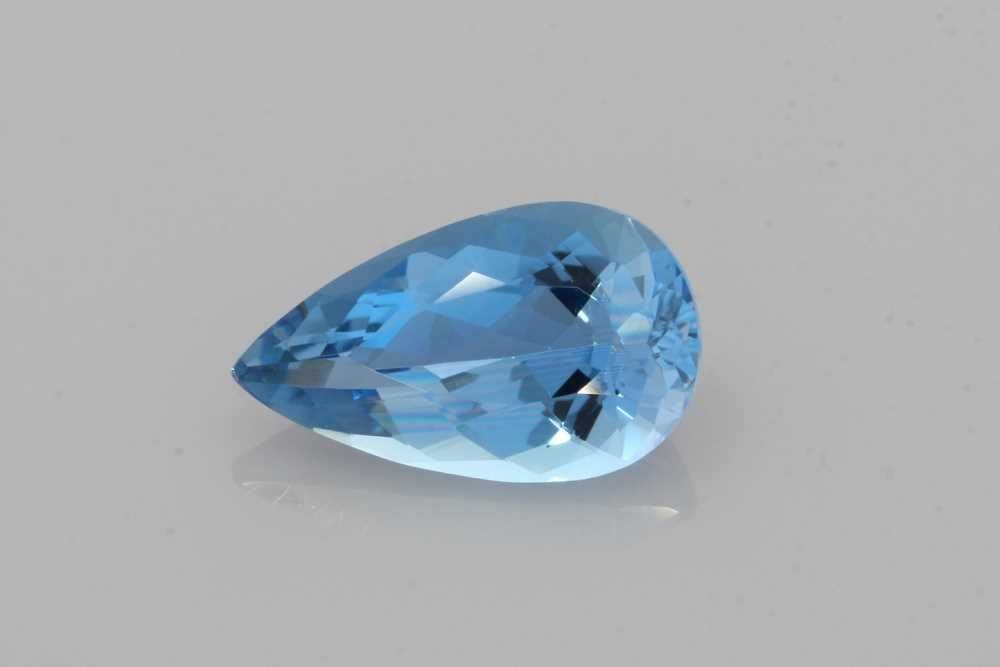 Loose Aquamarine Gemstone - Pear 2.23ct Blue EC (1 of 1)