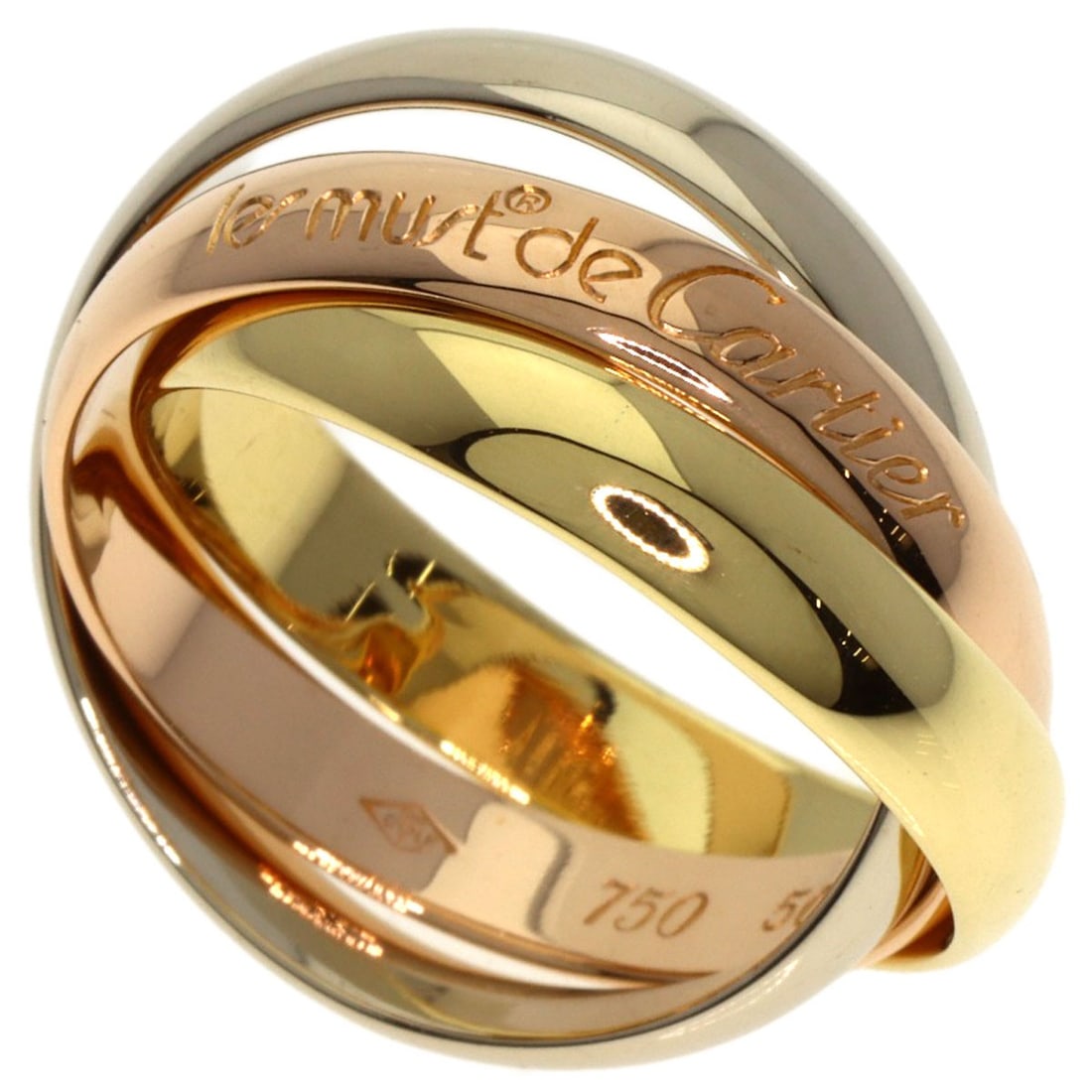 Gold CARTIER Trinity #50 Ring K18 Yellow Gold K18 White: Gold CARTIER Trinity #50 Ring K18 Yellow Gold K18 White This listing features Gold CARTIER Trinity #50 Ring K18 Yellow Gold K18 White. Item specifics are provided below. Item Specifics: Brand: CARTIER