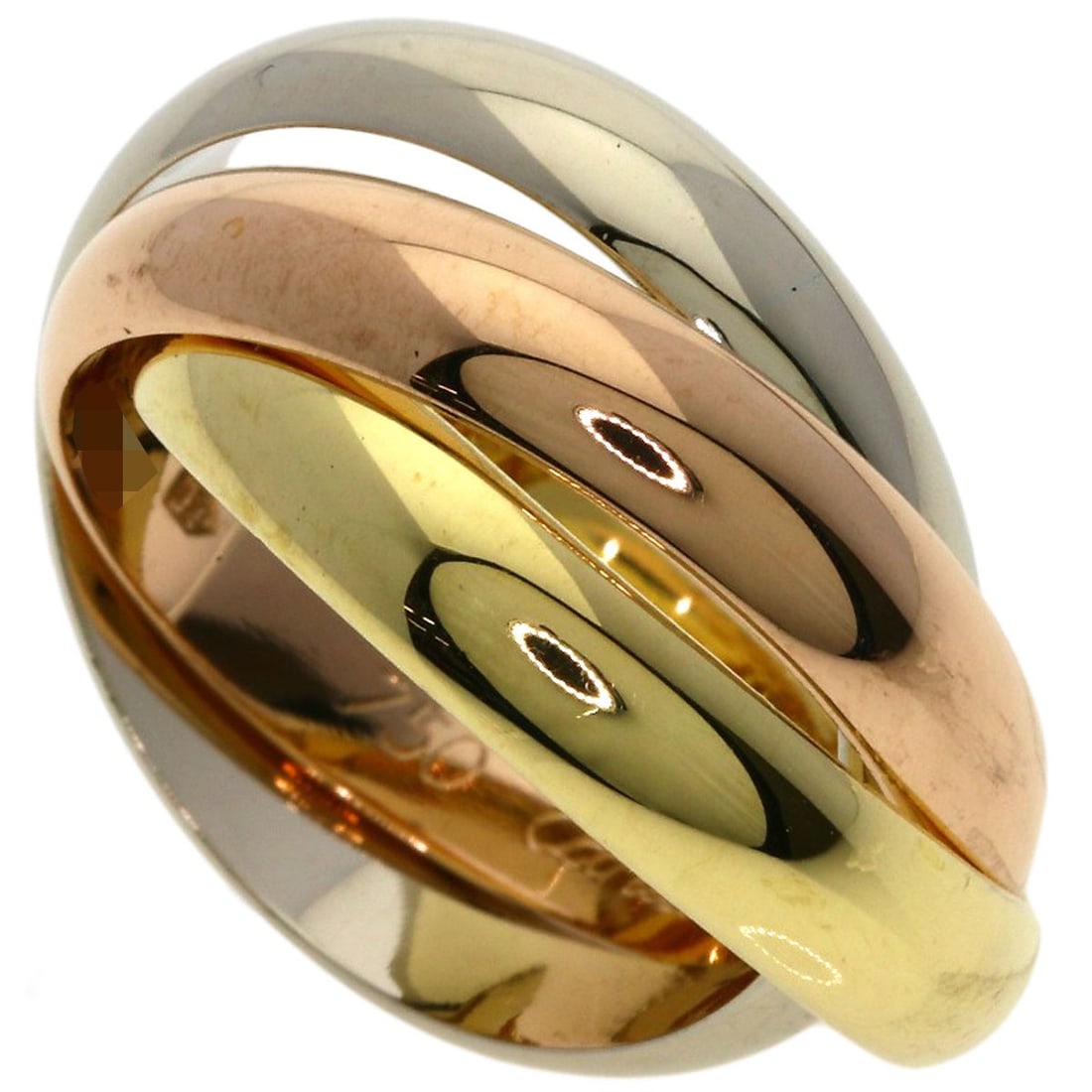 Gold CARTIER Trinity #52 Ring K18 Yellow Gold 18K Pink (1 of 7)