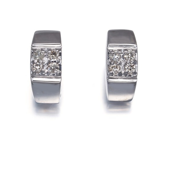 Gold Diamond 0.05Ct/ 0.05Ct Earrings 18K 750 White (1 of 4)