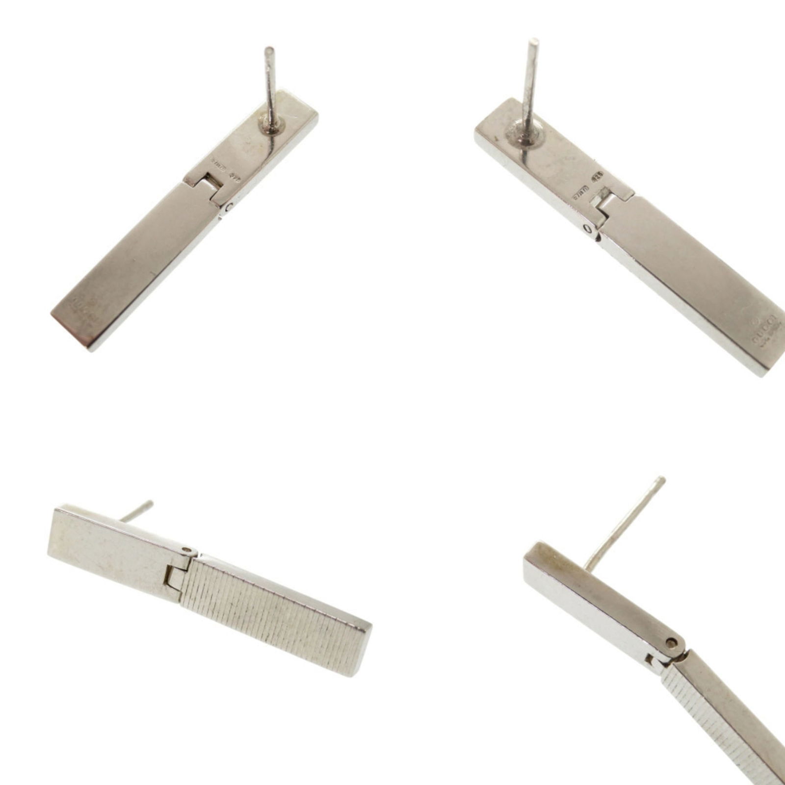 925 Gucci Stud Earrings Silver - 8