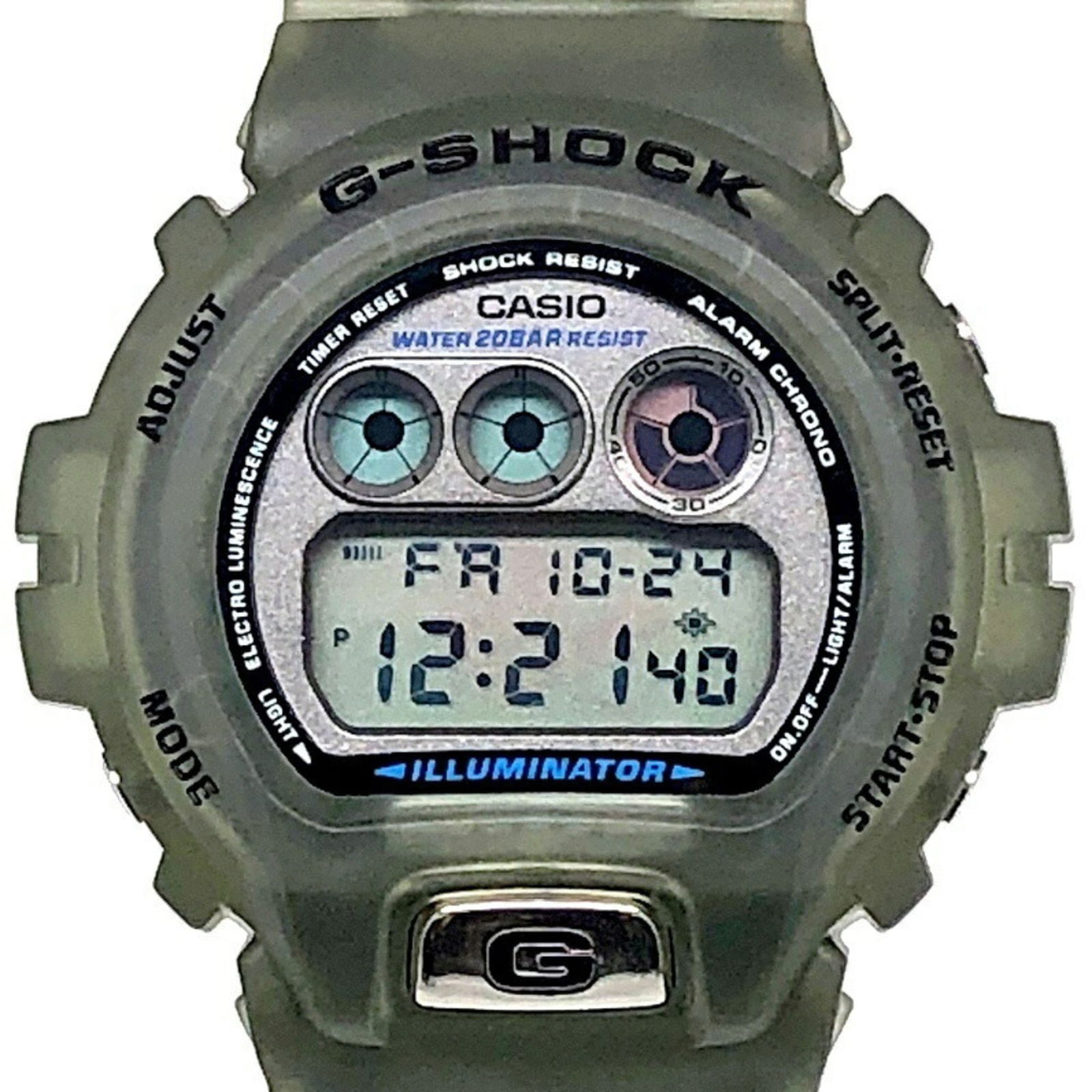 Wristwatch Casio: Wristwatch Casio This listing features Wristwatch Casio. Item specifics are provided below. Item Specifics: Brand: Casio Type: Wristwatch Gender: Men Color: Clear Color (Dial): Gray Condition: Used (g