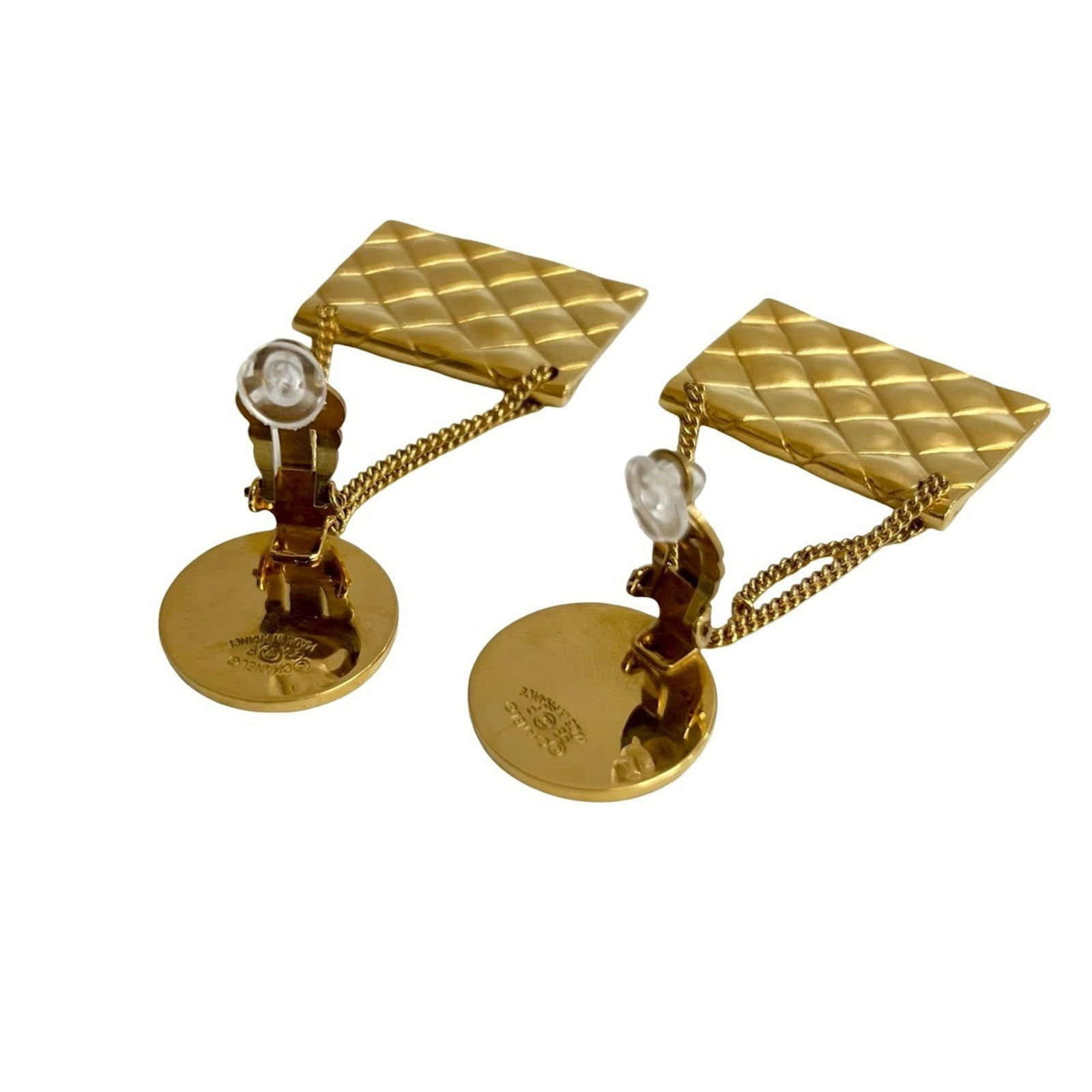 Plating Chanel Stud Earrings Gold - 4