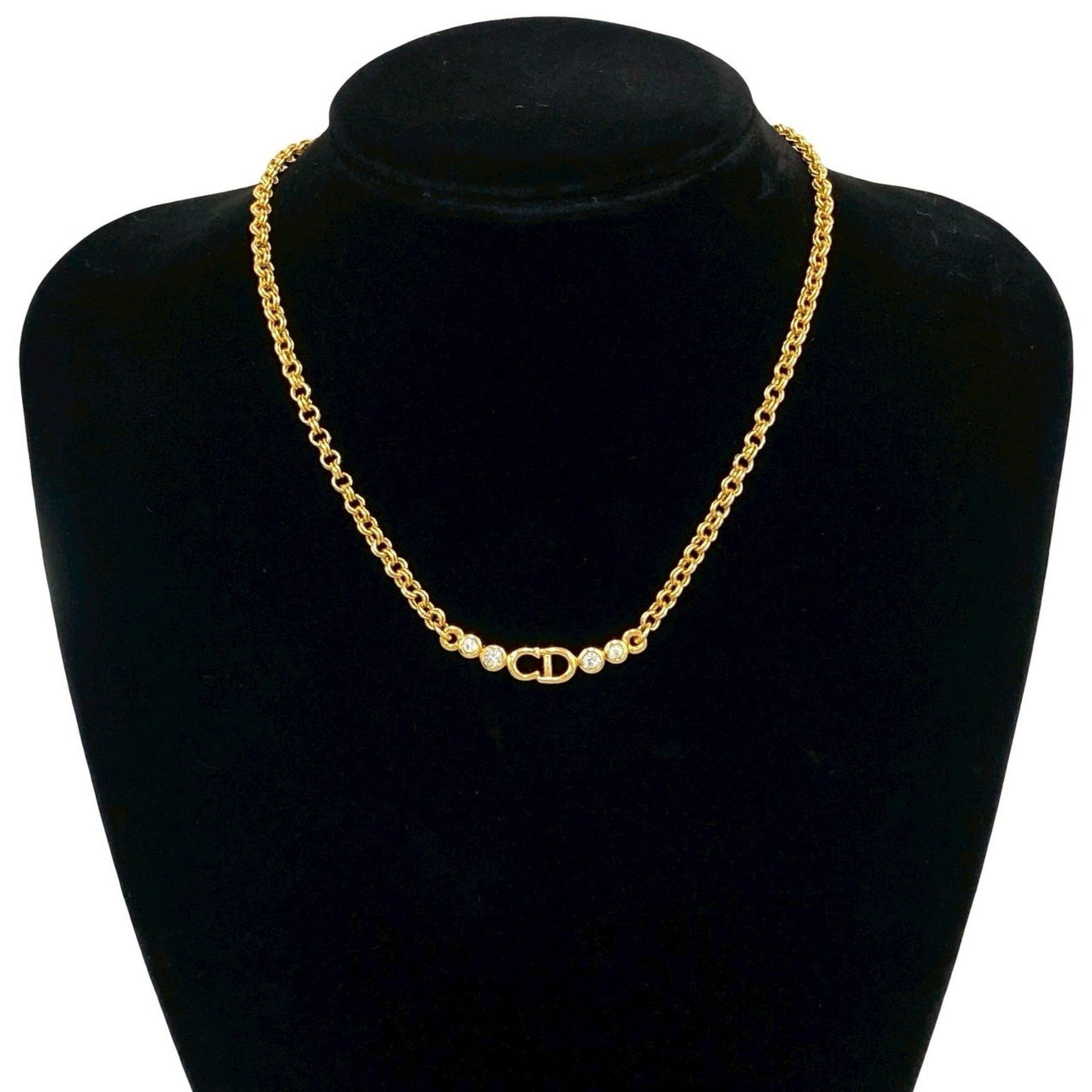 97718 Christian Dior CD logo jewel motif GP necklace choker gold: 97718 Christian Dior CD logo jewel motif GP necklace choker gold This listing features 97718 Christian Dior CD logo jewel motif GP necklace choker gold. Item specifics are provided below. Item