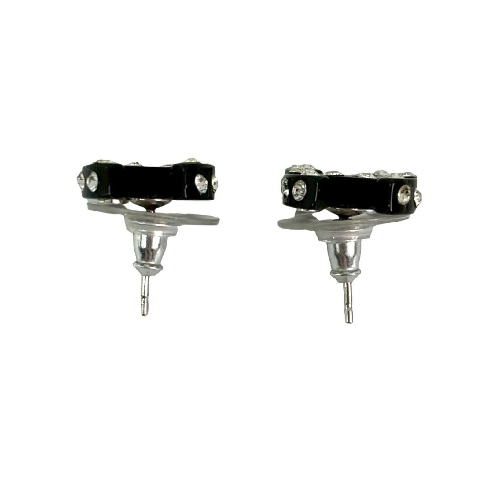 Plastic Chanel Stud Earrings - 3